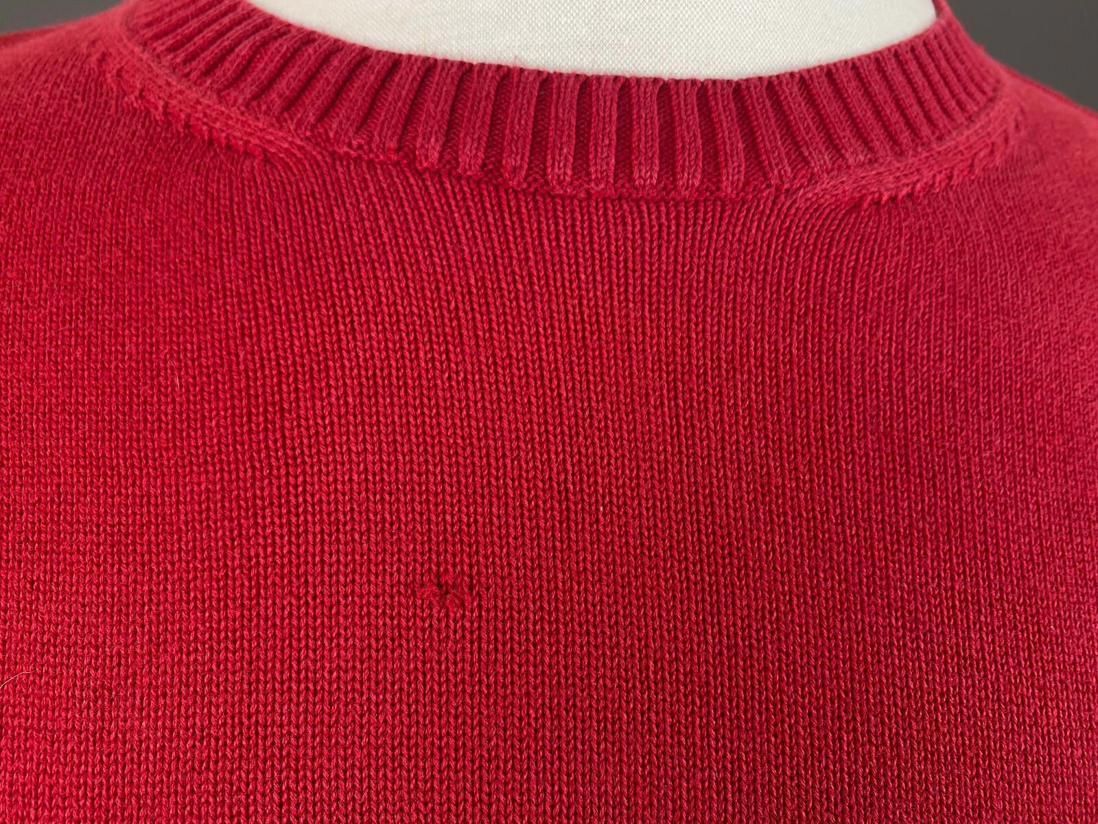 Hugo Boss Men Hugo Boss Red Cotton Long Sleeve Knit Sweater Size 52 Size US M / EU 48-50 / 2 - 3 Thumbnail