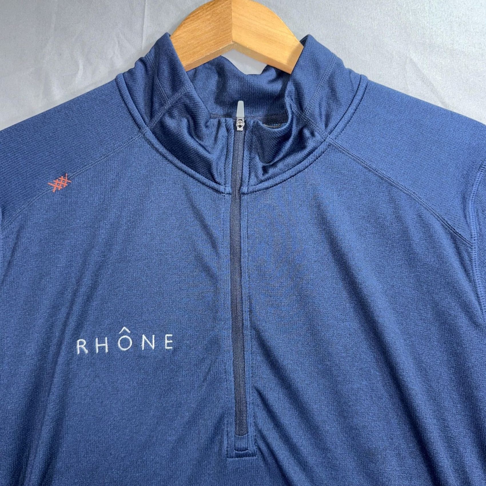 Rhone Rhone Pullover Mens XL Blue Polartec Quarter Zip Long Sleeve Athletic Shirt Size US XL / EU 56 / 4 - 3 Thumbnail
