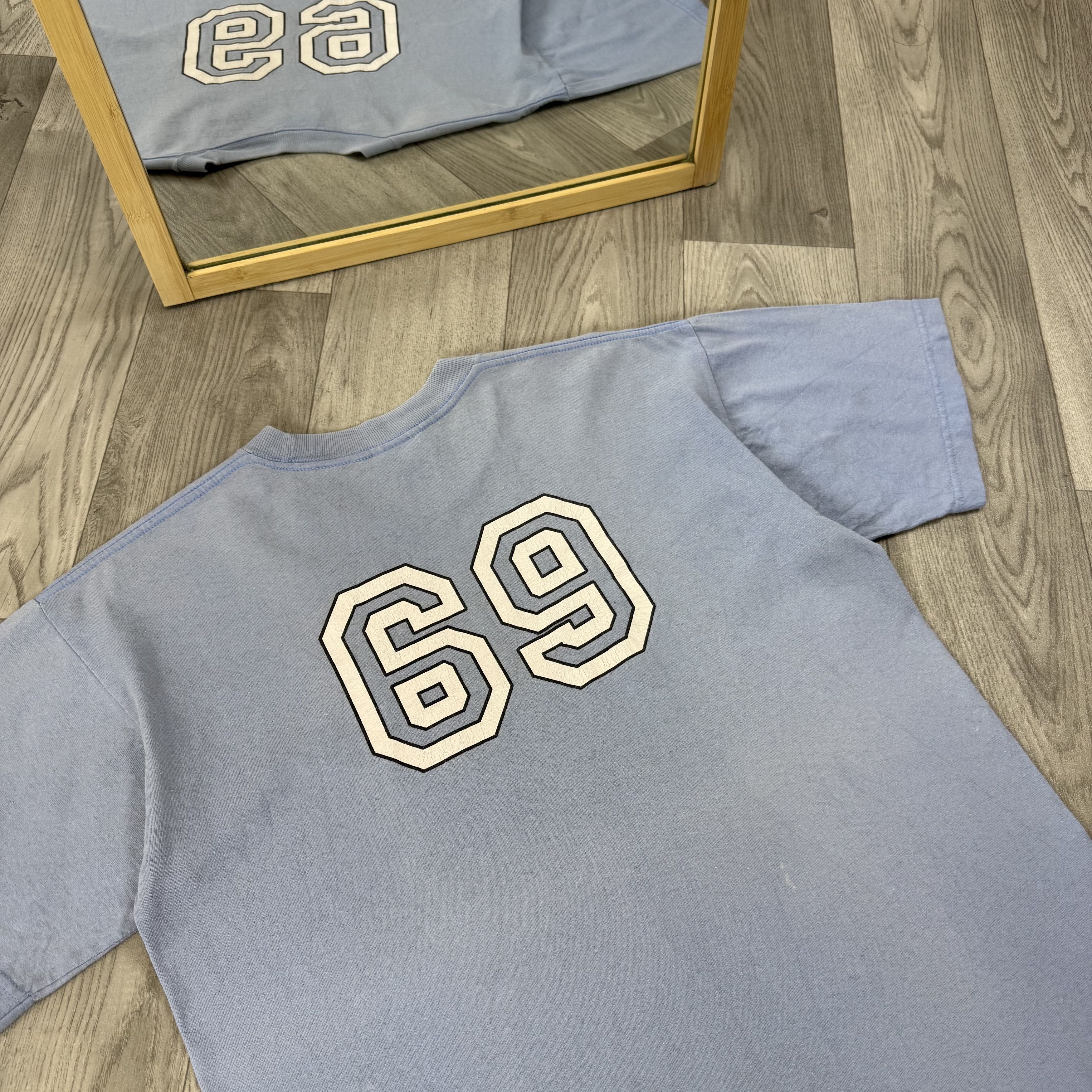 Hook-Ups Vintage Porn Star 69 Rare Graphic Blue Pornstar Tee Shirt Size US L / EU 52-54 / 3 - 10 Thumbnail