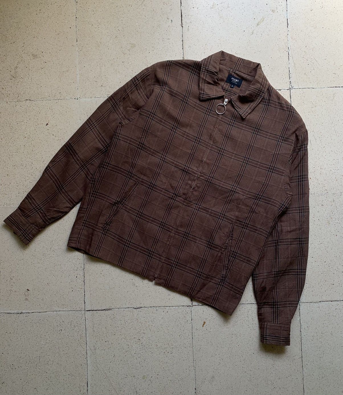 Beams heart plaid casual work jacket