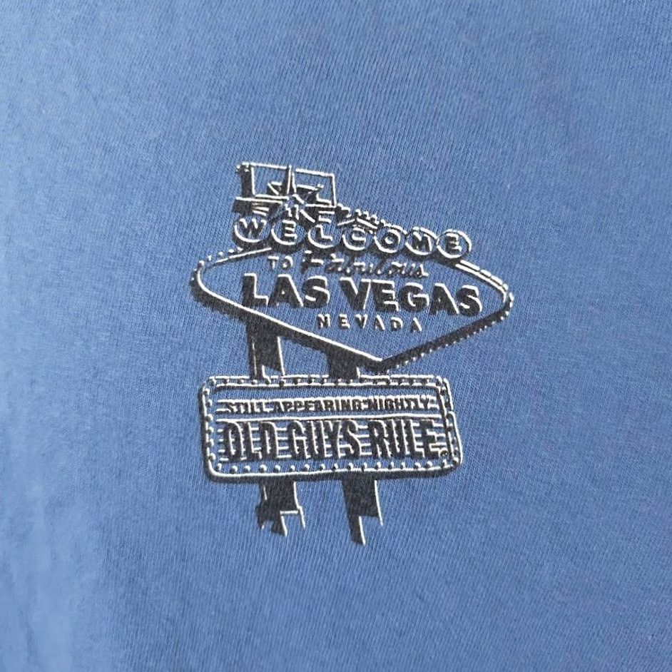 Vintage VINTAGE Old Guys Rule T Shirt Mens Size Large Blue Y2K Las Vegas Destination Shirt Mens Blue Size US L / EU 52-54 / 3 - 3 Thumbnail