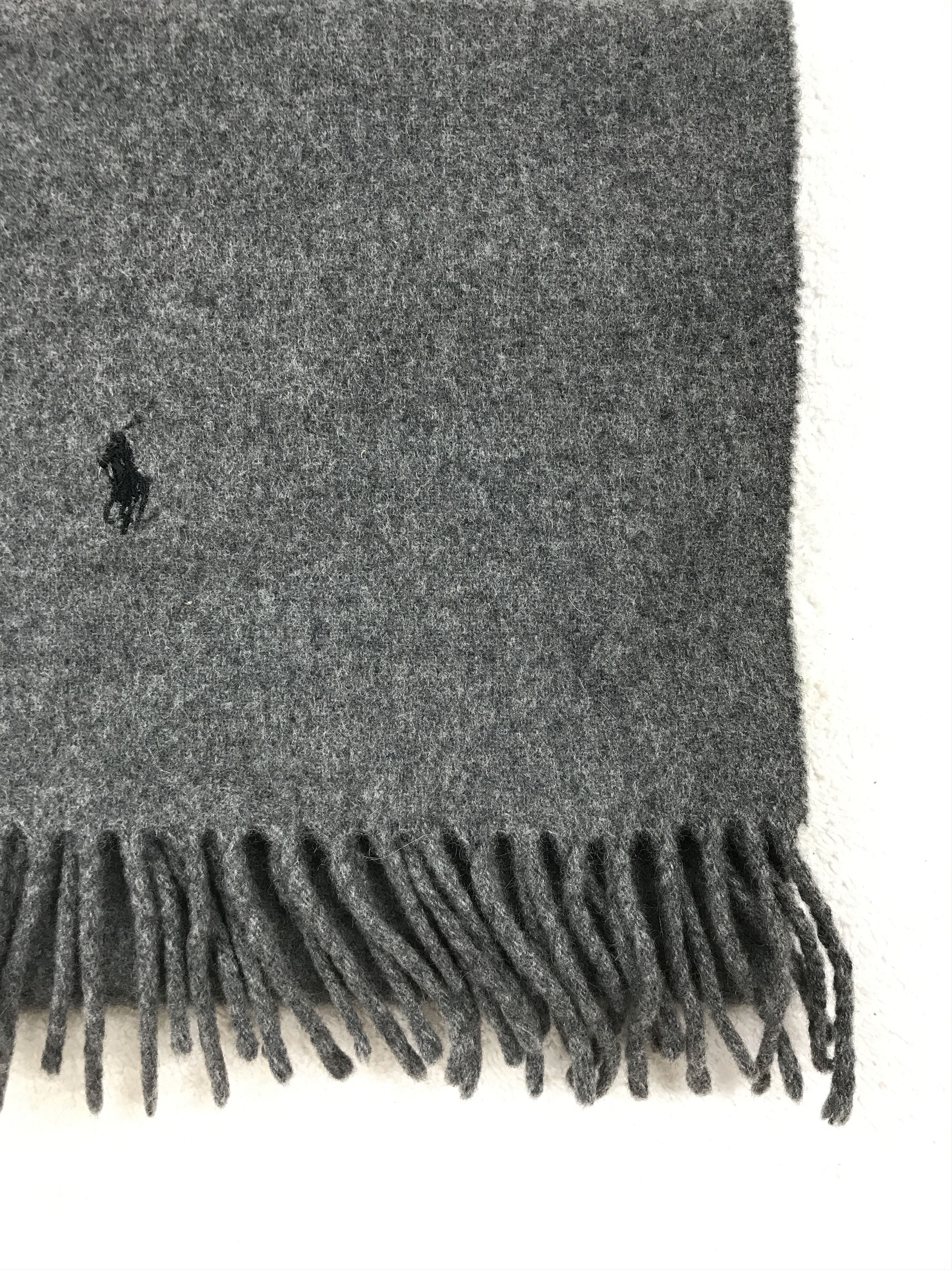 Designer × Ralph Lauren × Vintage Vintage Ralph Lauren Scarf Muffler Wool Cashmere Size ONE SIZE - 3 Thumbnail