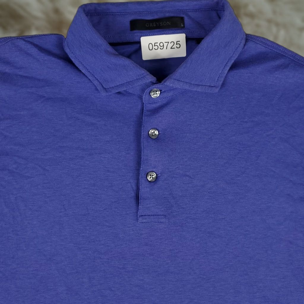 Greyson Polo Shirt Mens Size Large Blue Golf Casual Short Sleeve Shirt