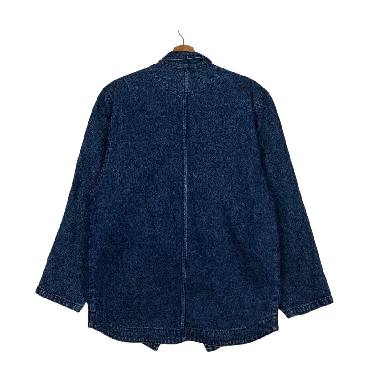 Japanese Brand 📌Vintage Biker Denim Jacket Indigo Cetra Issey Miyake Size US M / EU 48-50 / 2 - 9 Thumbnail