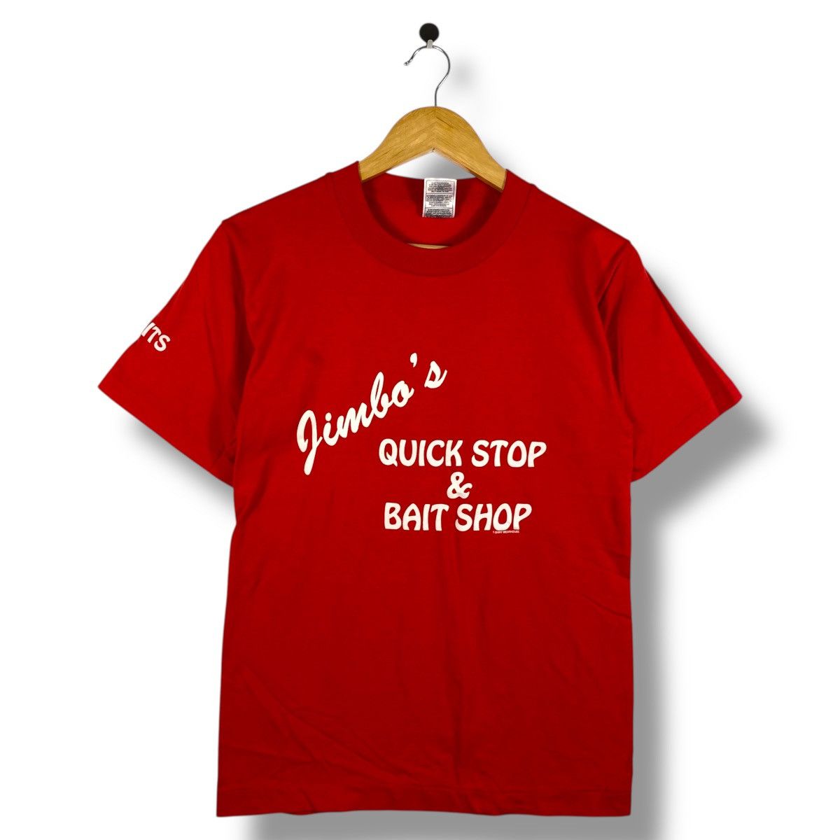 Vintage Vintage 90's JIMBO'S Quick Stop & Bait Shop Tee Shirt Size US S / EU 44-46 / 1 - 1 Thumbnail