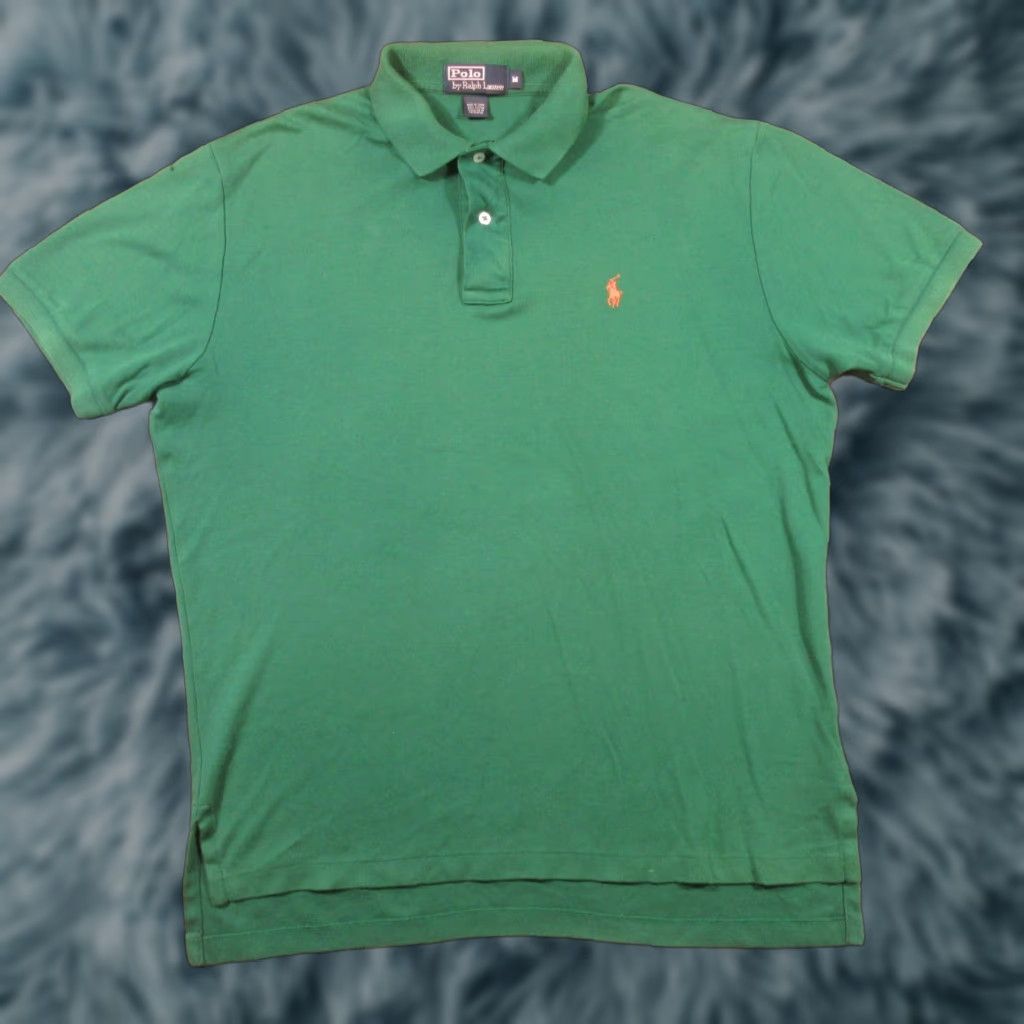 Polo Ralph Lauren VTG Polo Ralph Lauren Polo Shirt Mens M Oversized Green Distressed Size US M / EU 48-50 / 2 - 1 Thumbnail