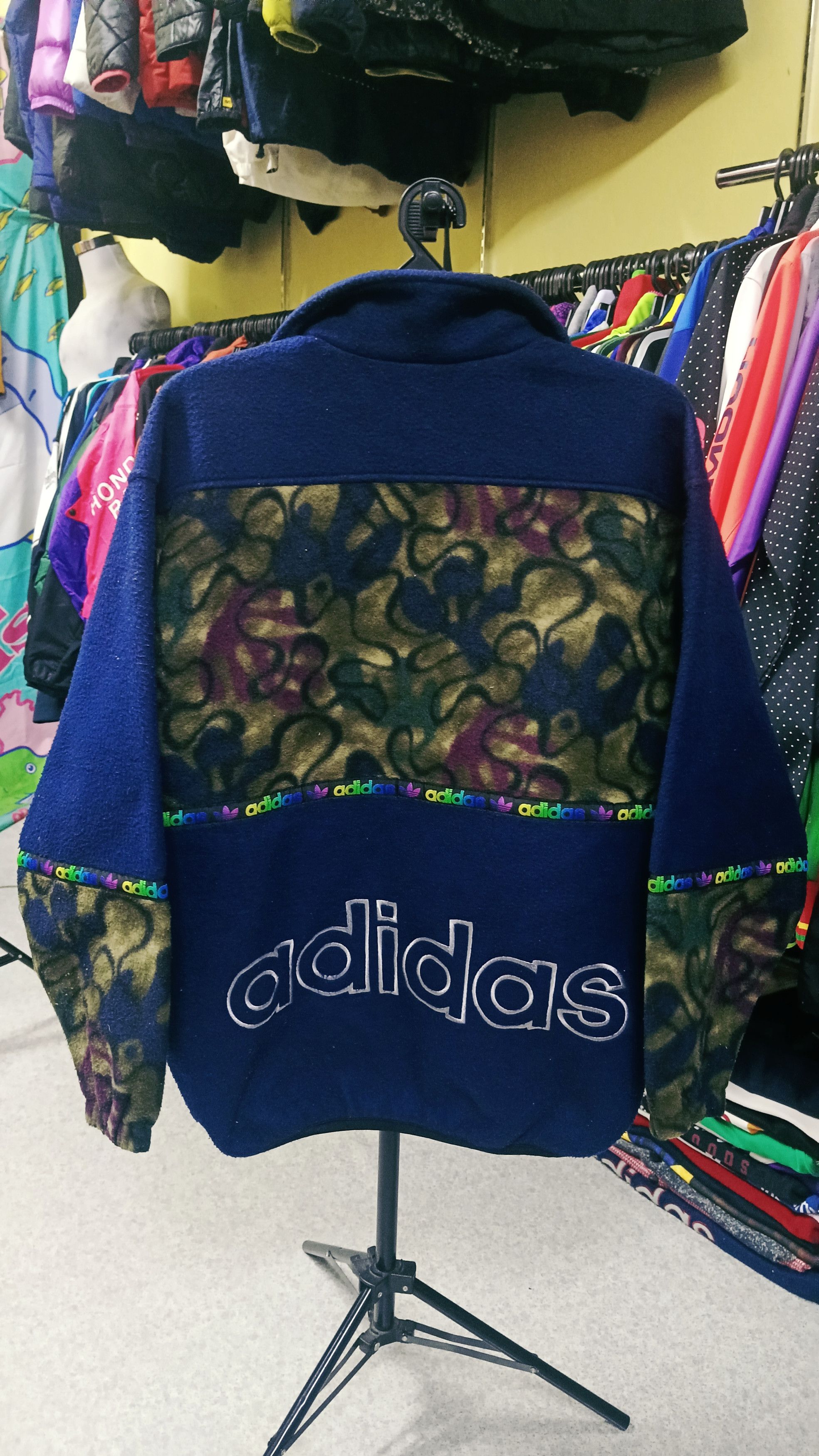 Adidas Vintage Adidas x Descente Half Zipper Fleece Sweatet Size US L / EU 52-54 / 3 - 3 Thumbnail