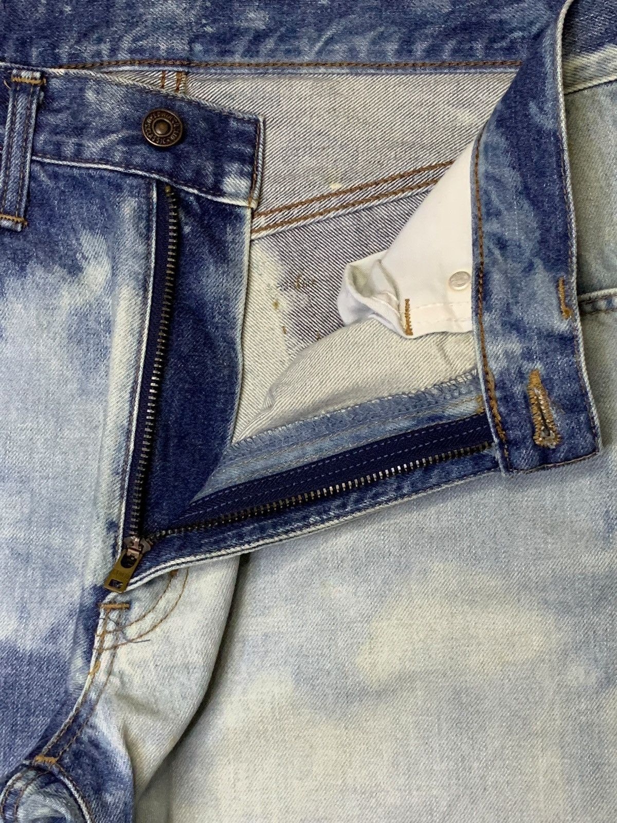 Edwin SALES🔥Vintage Edwin Acid Wash Hybrid Style Loose Jeans Size US 31 - 9 Thumbnail