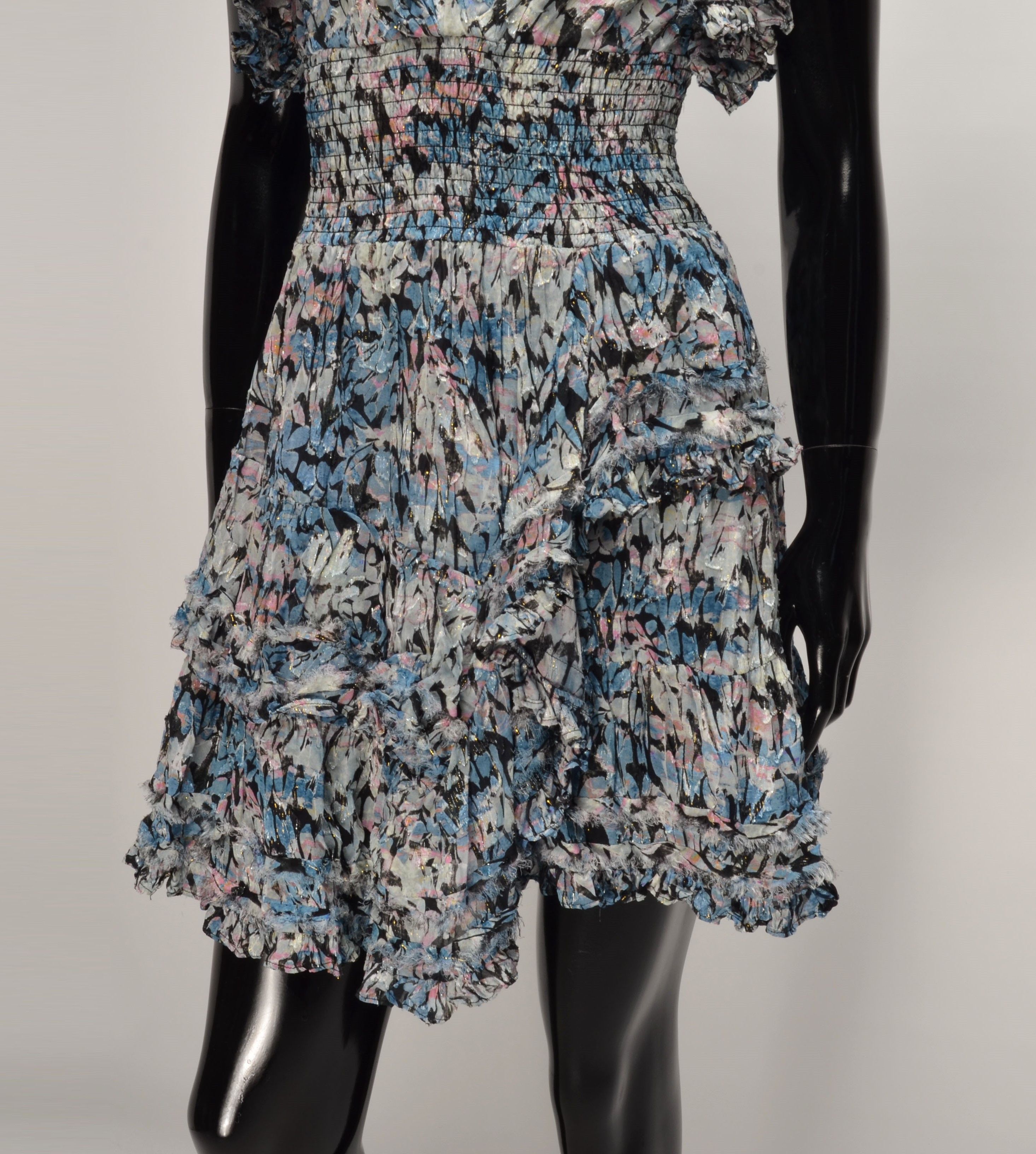 Iro IRO Multicolor Fairy V-Neck Wrap Mini Dress Size S / US 4 / IT 40 - 3 Thumbnail