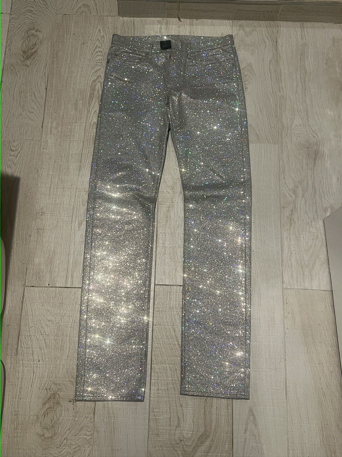 Hedi Slimane Dior SS06 Glitter Denim Size US 30 / EU 46 - 1 Thumbnail