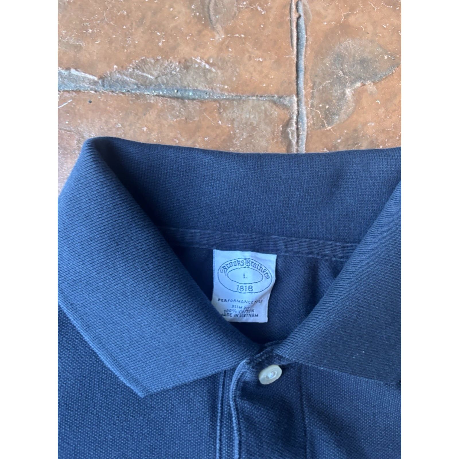 Brooks Brothers Brooks Brothers Performance Slim Fit Polo Shirt Men’s Large Blue Short Sleeve Shirt Polo Mens Slim Fit Performance Blue Size US L / EU 52-54 / 3 - 3 Thumbnail