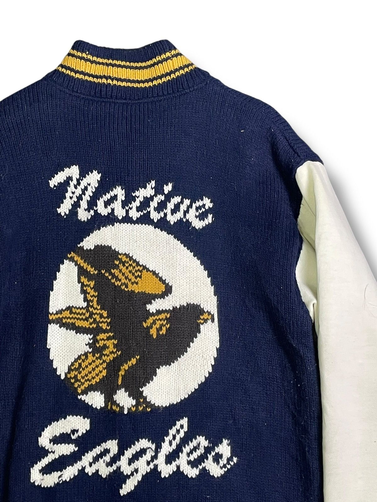 Japanese Brand × Vintage Generate Original x Native Eagles Knitted Varsity (36) Size US L / EU 52-54 / 3 - 6 Thumbnail
