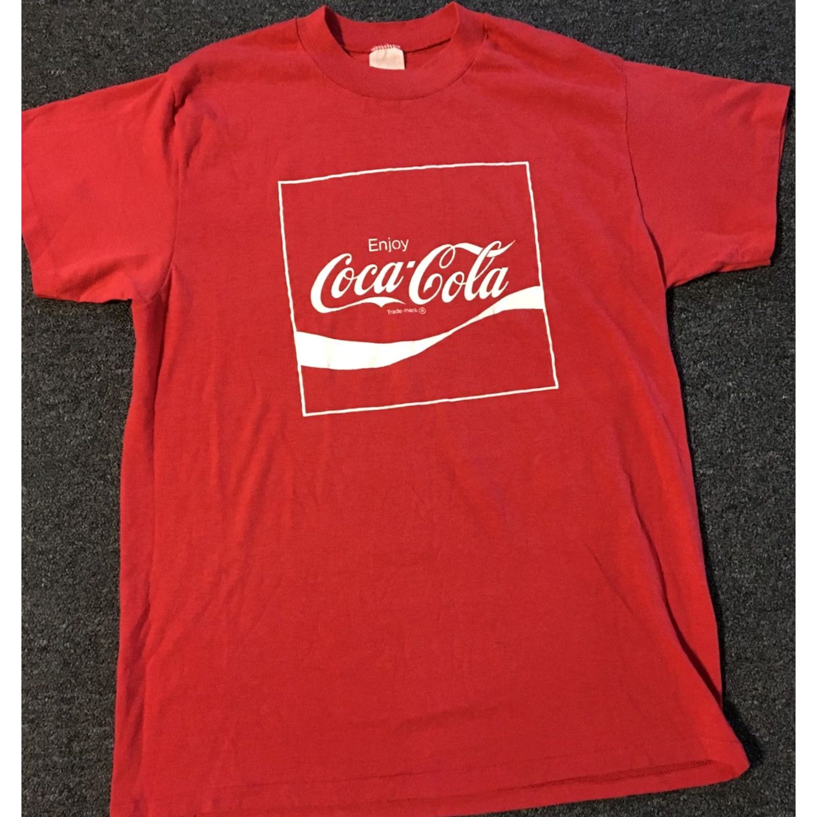 Vintage VINTAGE Coca-Cola 1980s Promo Shirt S M Single Stitch USA Red Nike? Size US M / EU 48-50 / 2 - 2 Thumbnail