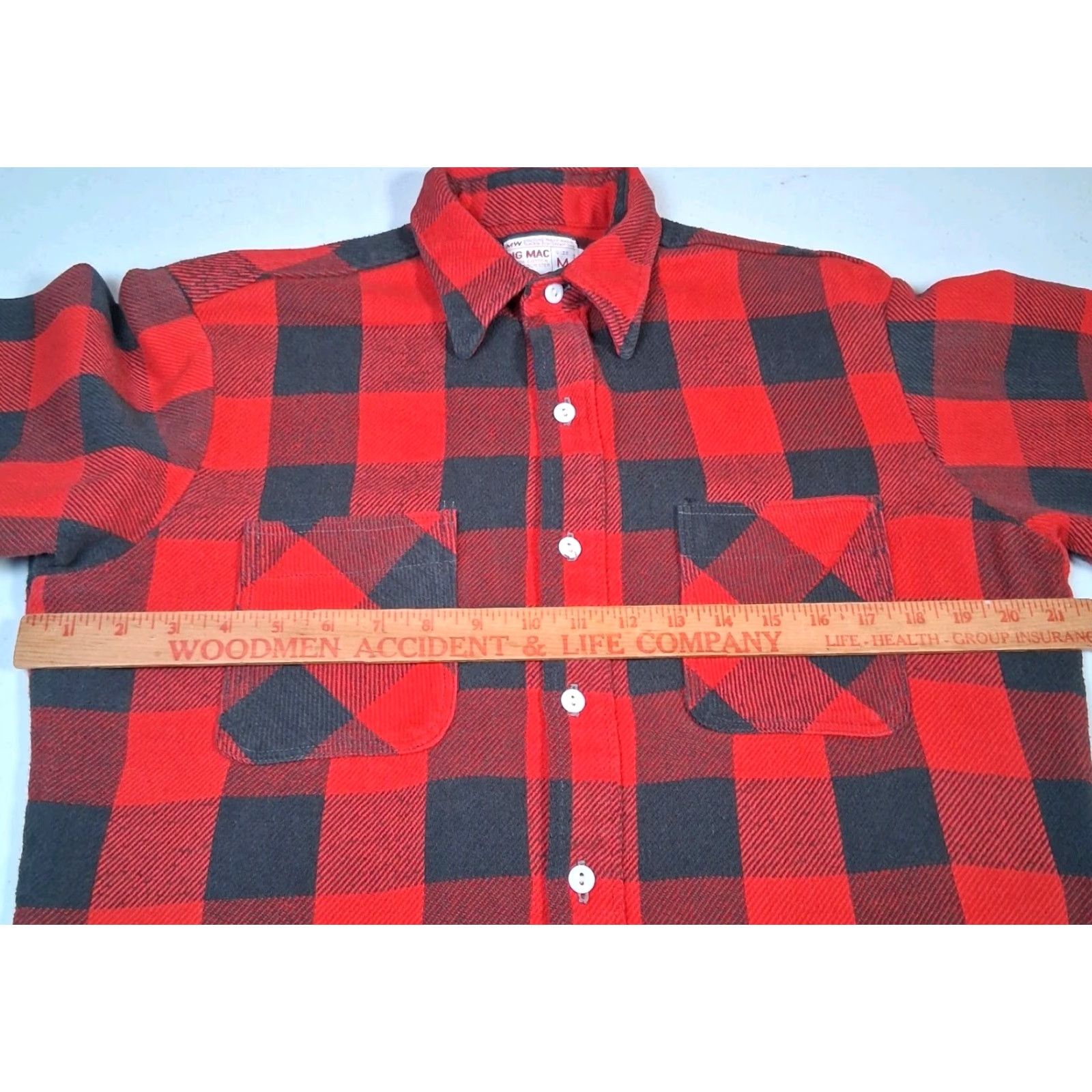 JCPenney VINTAGE JC Penney Big Mac Flannel Shirt Men M Tall Red Buffalo Plaid Workwear Shirt Size US M / EU 48-50 / 2 - 4 Thumbnail