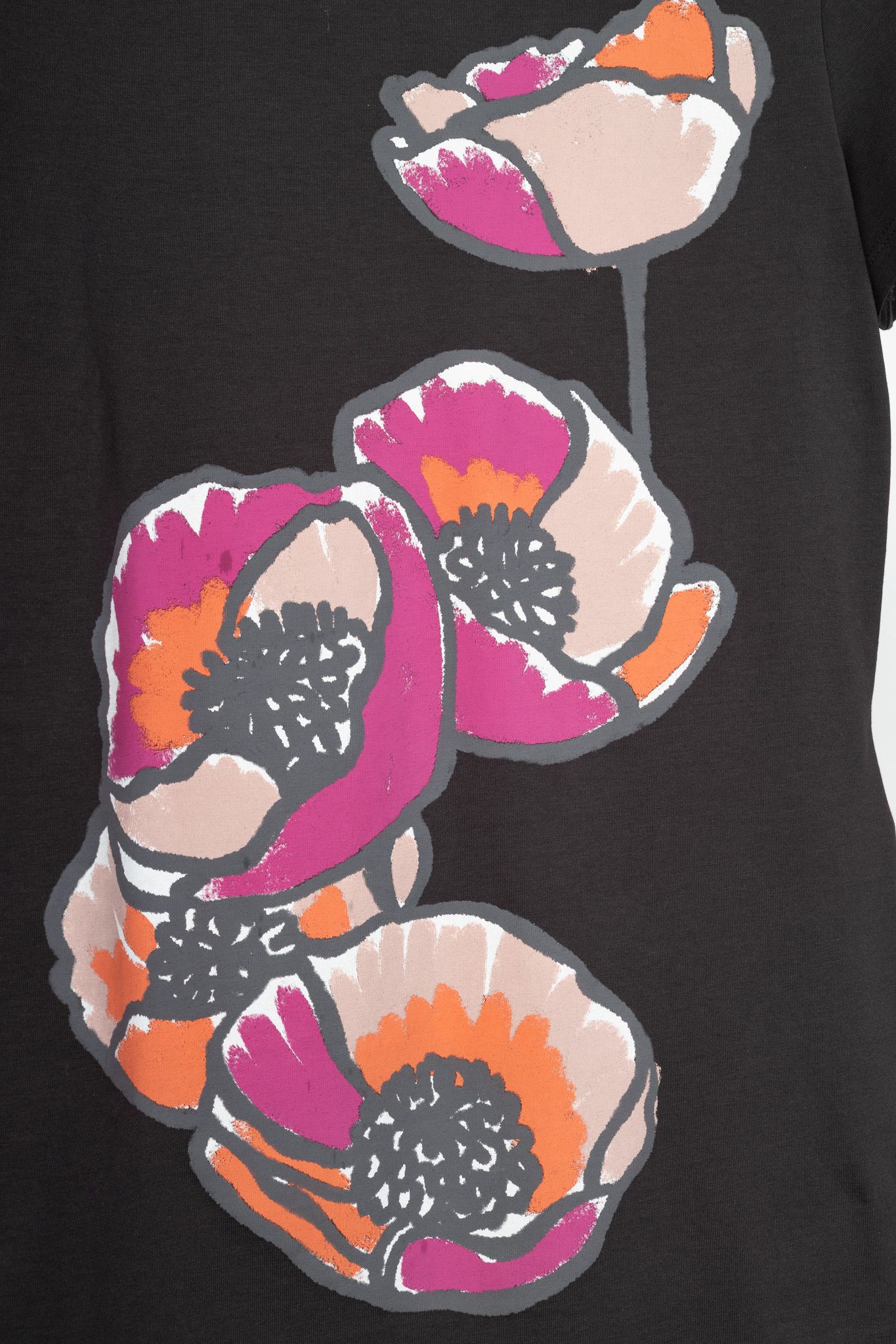 Weekend Max Mara Weekend Max Mara Brown Floral-Graphic Cotton T-Shirt Size M / US 6-8 / IT 42-44 - 6 Thumbnail