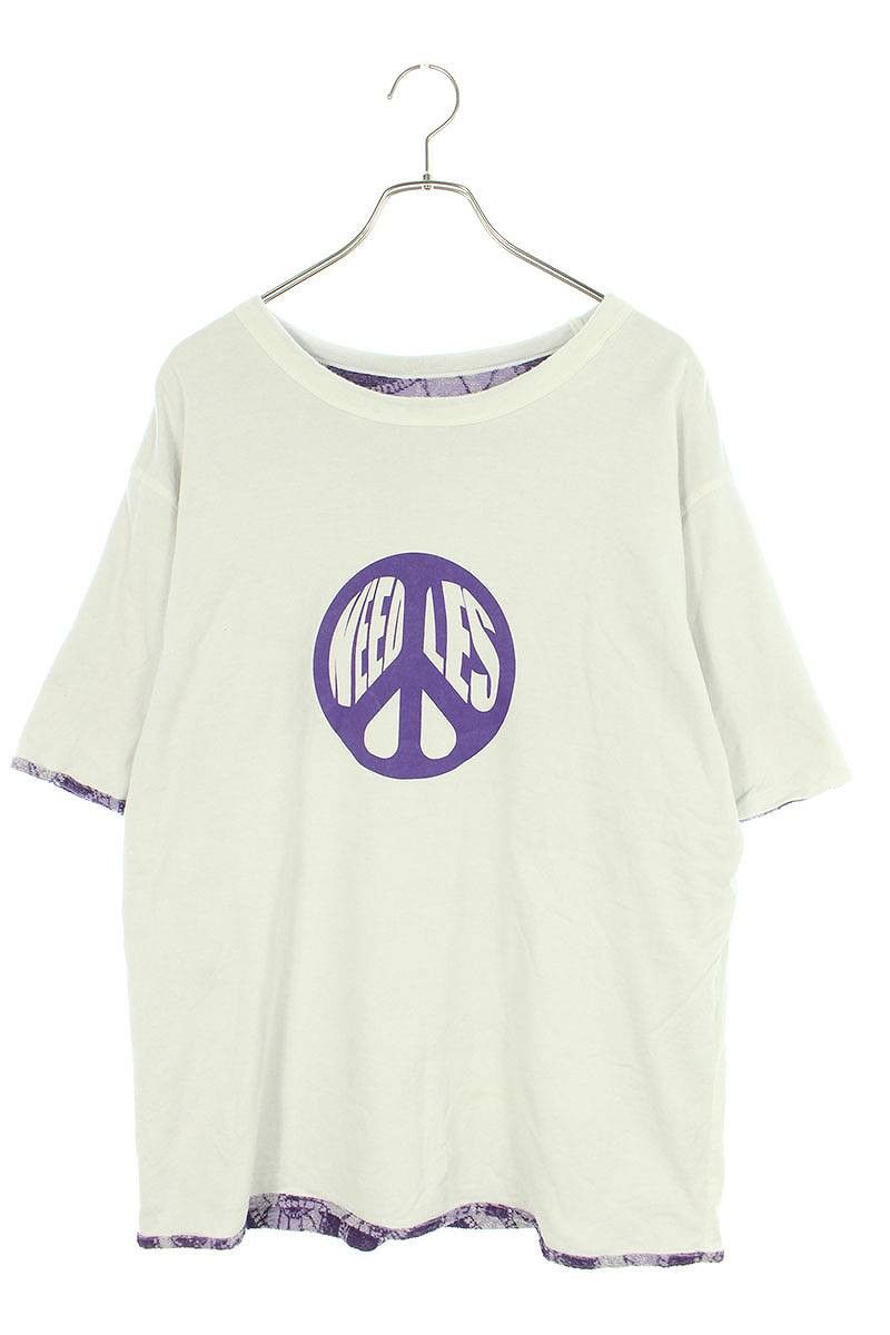 image of Needles Reversible Peace Symbol Tee in White, Men's (Size XL)