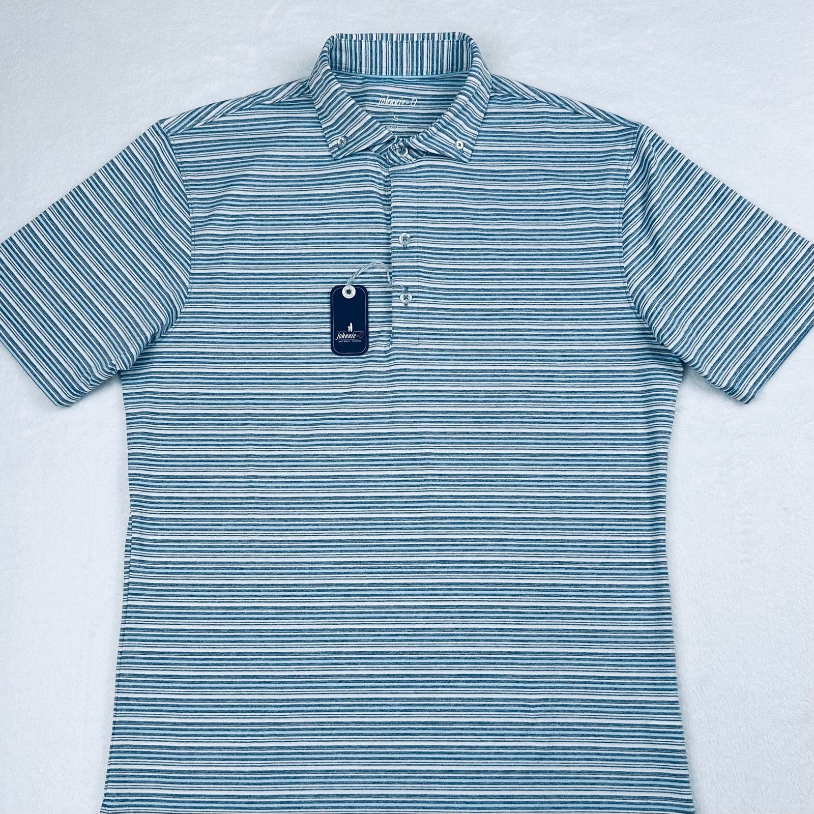 johnnie-O johnnie-O Men’s Small Richie Navy Stripe Golf Polo Shirt Size US S / EU 44-46 / 1 - 3 Thumbnail
