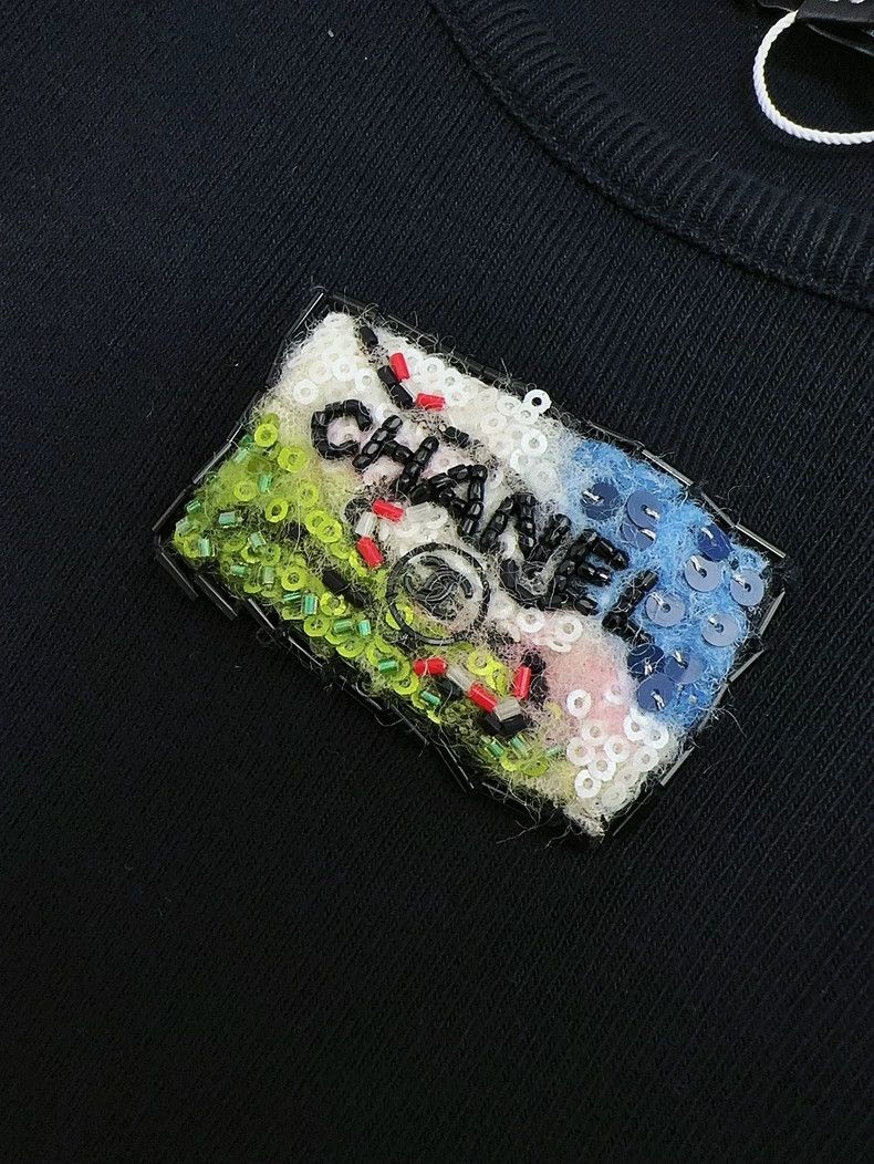 Chanel Chanel 23C embroidered stud beads sequin letter black shor Size XS / US 0-2 / IT 36-38 - 3 Thumbnail