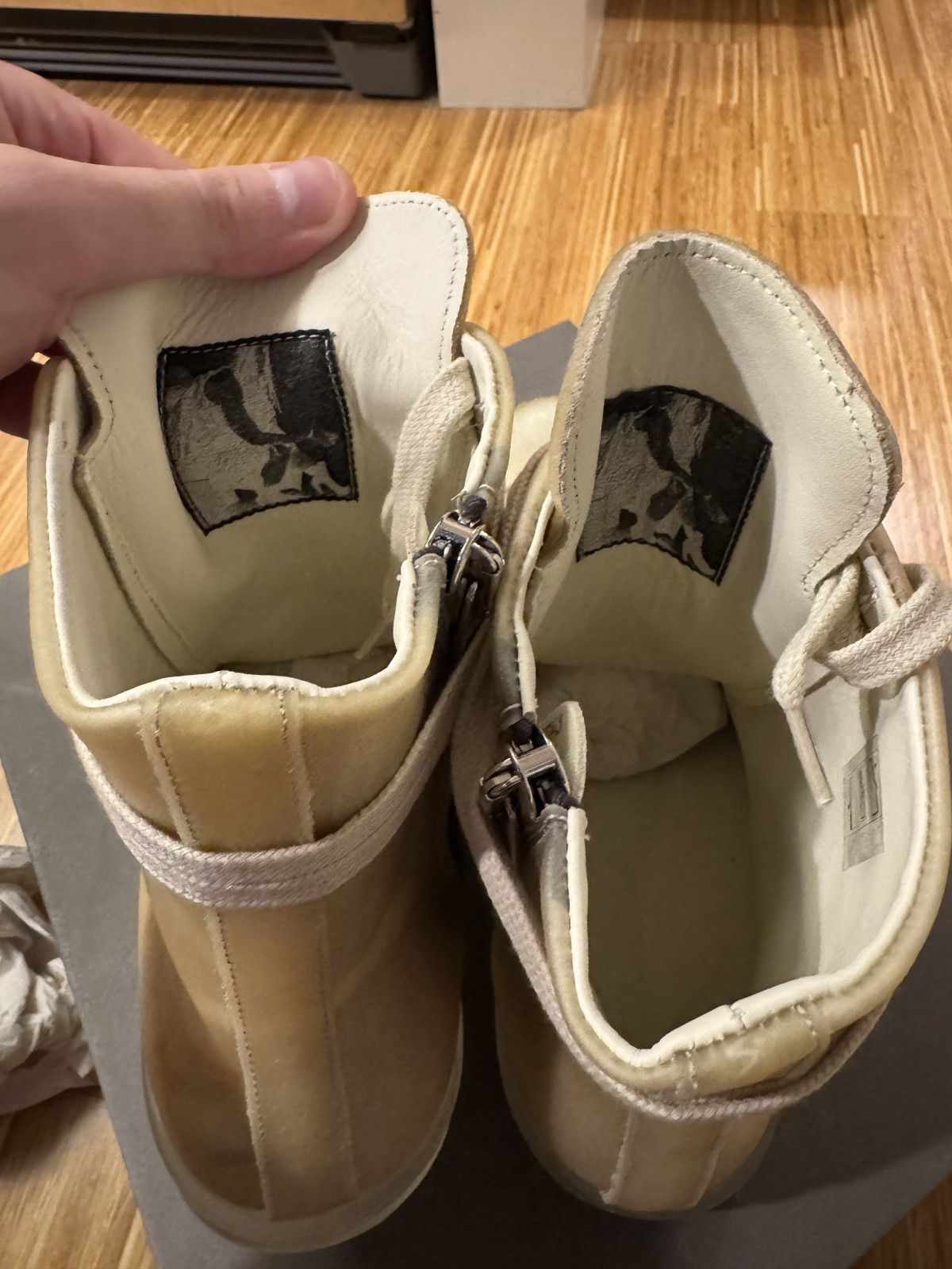 Rick Owens Rick Owens EDFU Ramones Natural/Clear IT41 Size US 8 / EU 41 - 7 Thumbnail