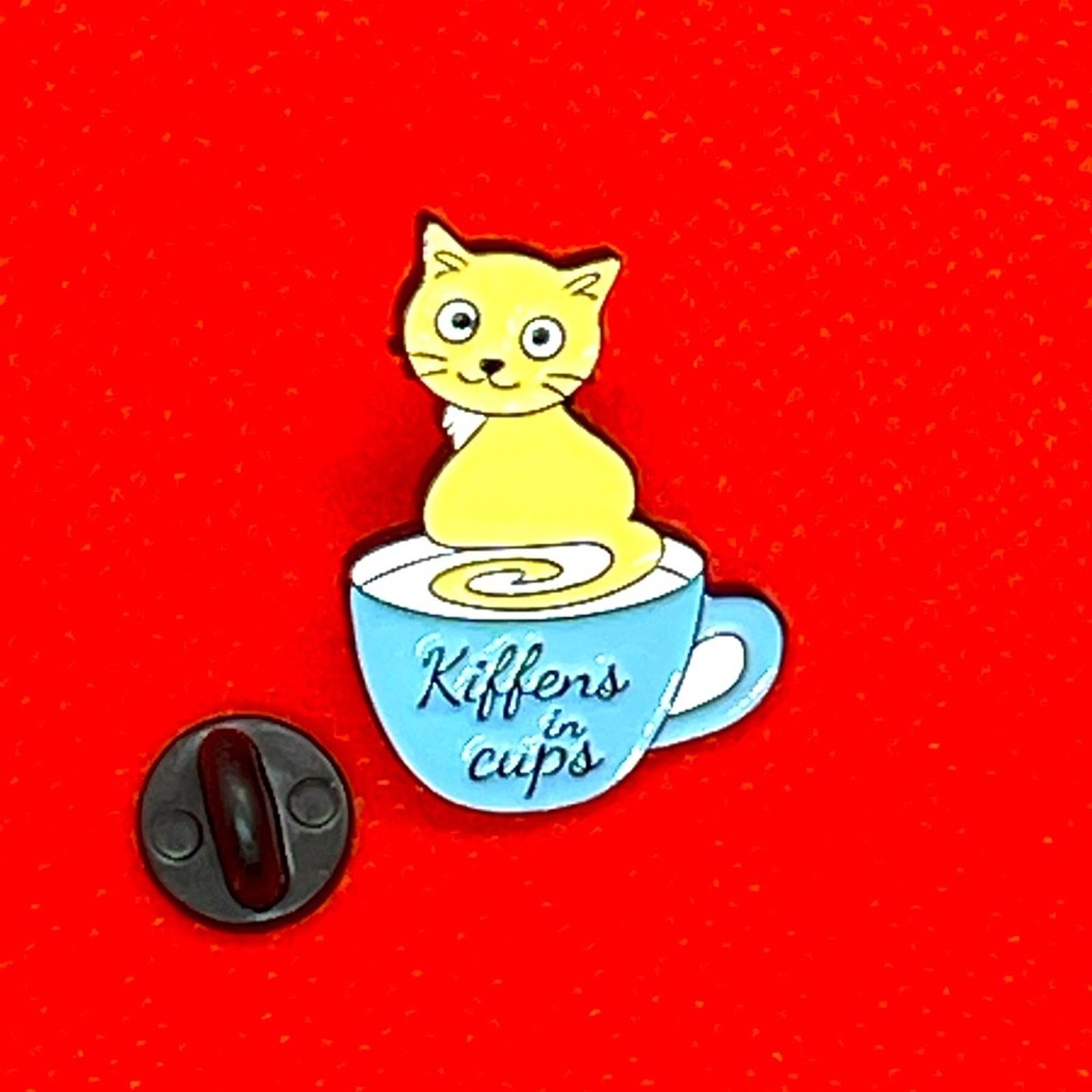 Other Cat in Cup Kitten Pin Brooch Size ONE SIZE - 1 Thumbnail