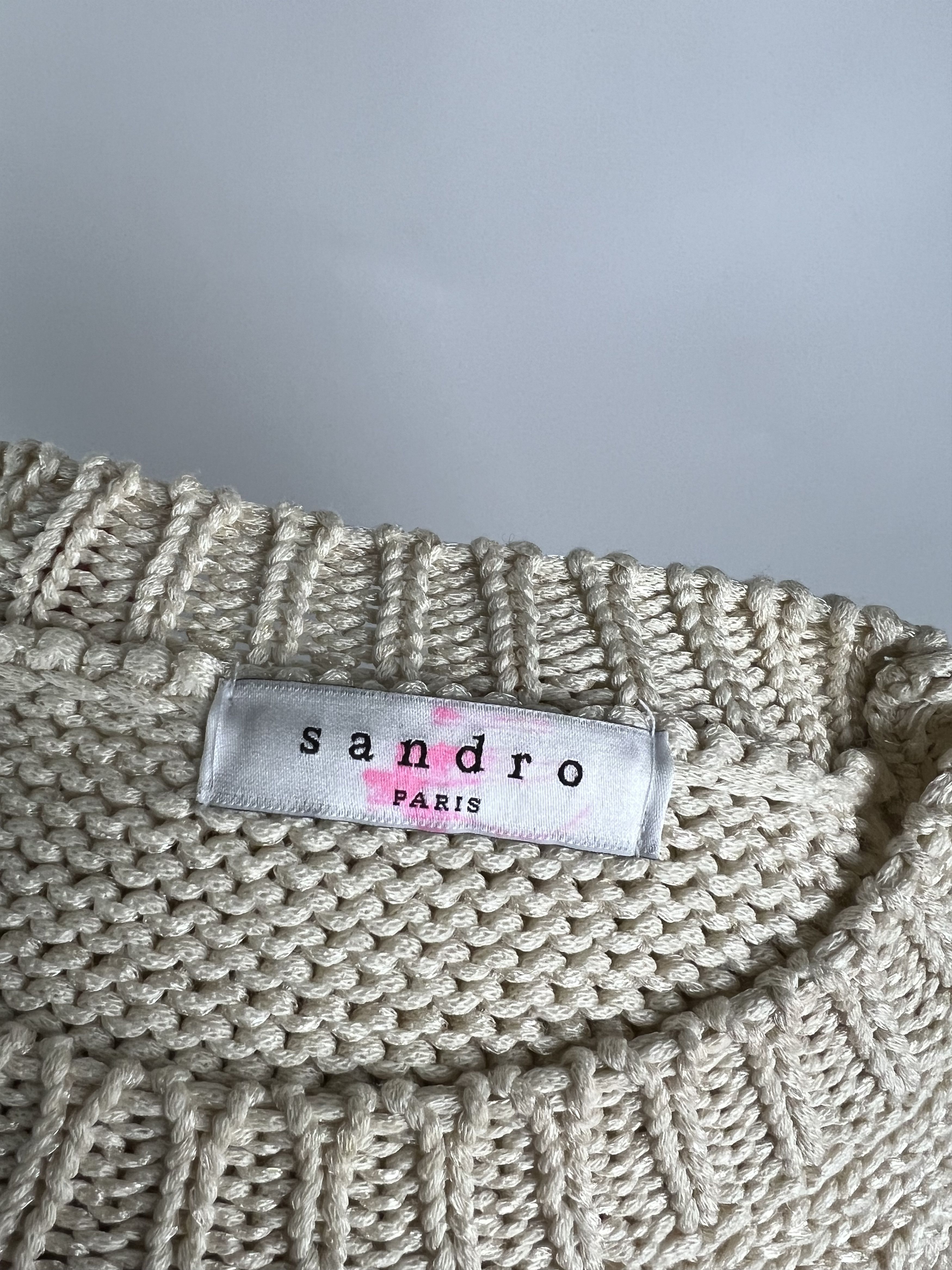 Sandro Sandro Women's Beige Knit Sweater Size 1 Size S / US 4 / IT 40 - 8 Thumbnail