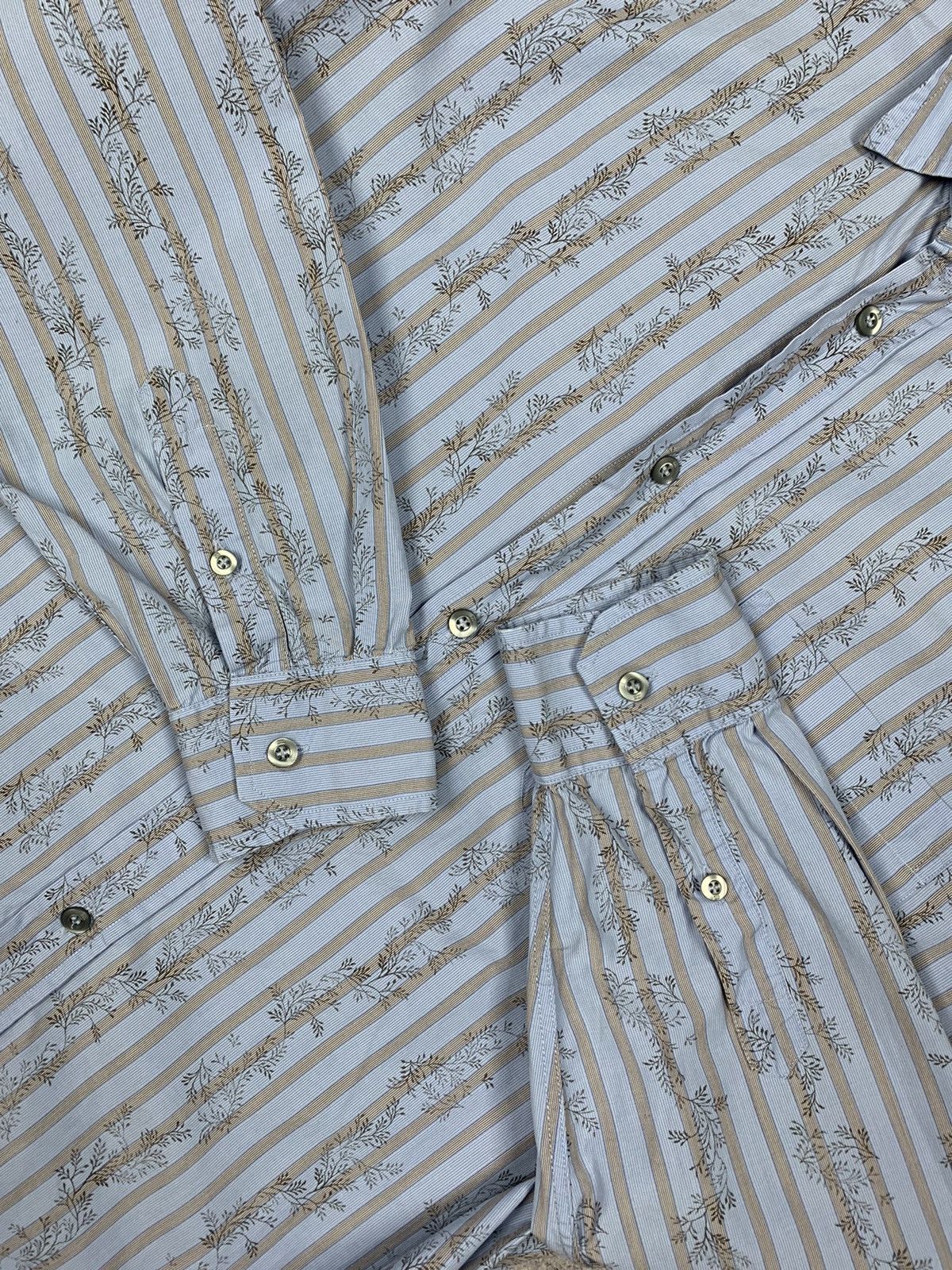 Ermenegildo Zegna Ermenegildo Zegna Floral Shirt Luxury Printed 90s Size US XL / EU 56 / 4 - 6 Thumbnail
