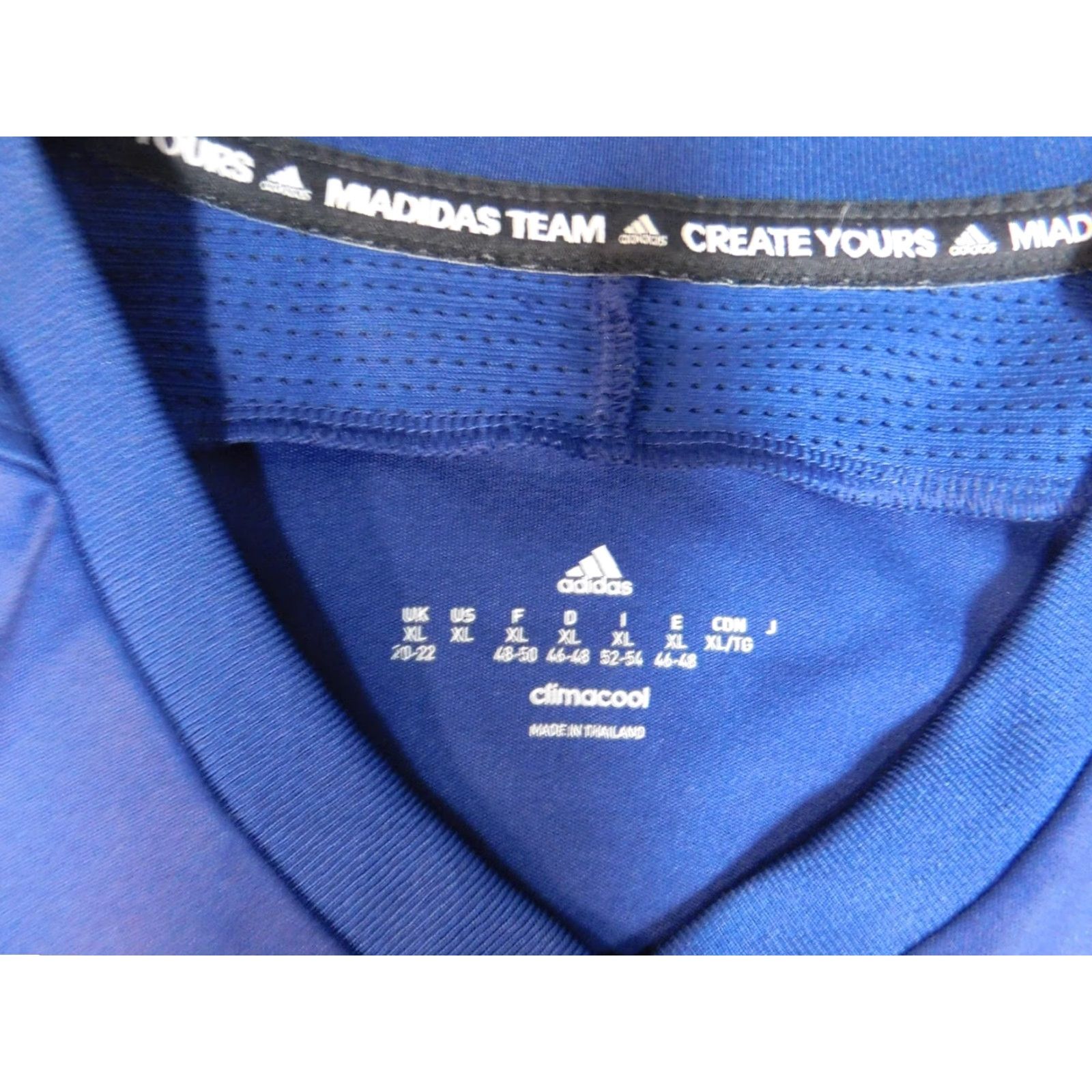 Adidas Adidas Shirt Womens XL Blue Jersey Short Sleeve Pullover Round Neck T-Shirt Regular Basic Casual Rose Pattern Knit Polyester Rayon Sportswear Size XL / US 12-14 / IT 48-50 - 6 Thumbnail