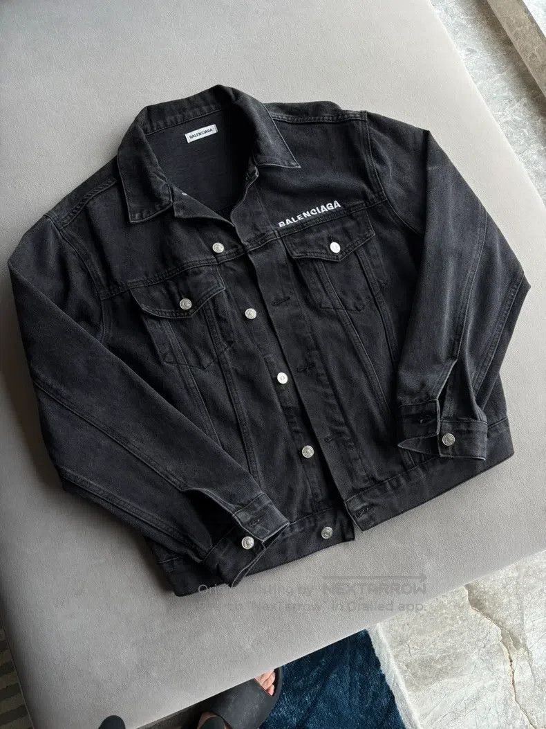 Balenciaga Balenciaga Black Denim Jacket, Size M Size US M / EU 48-50 / 2 - 1 Thumbnail