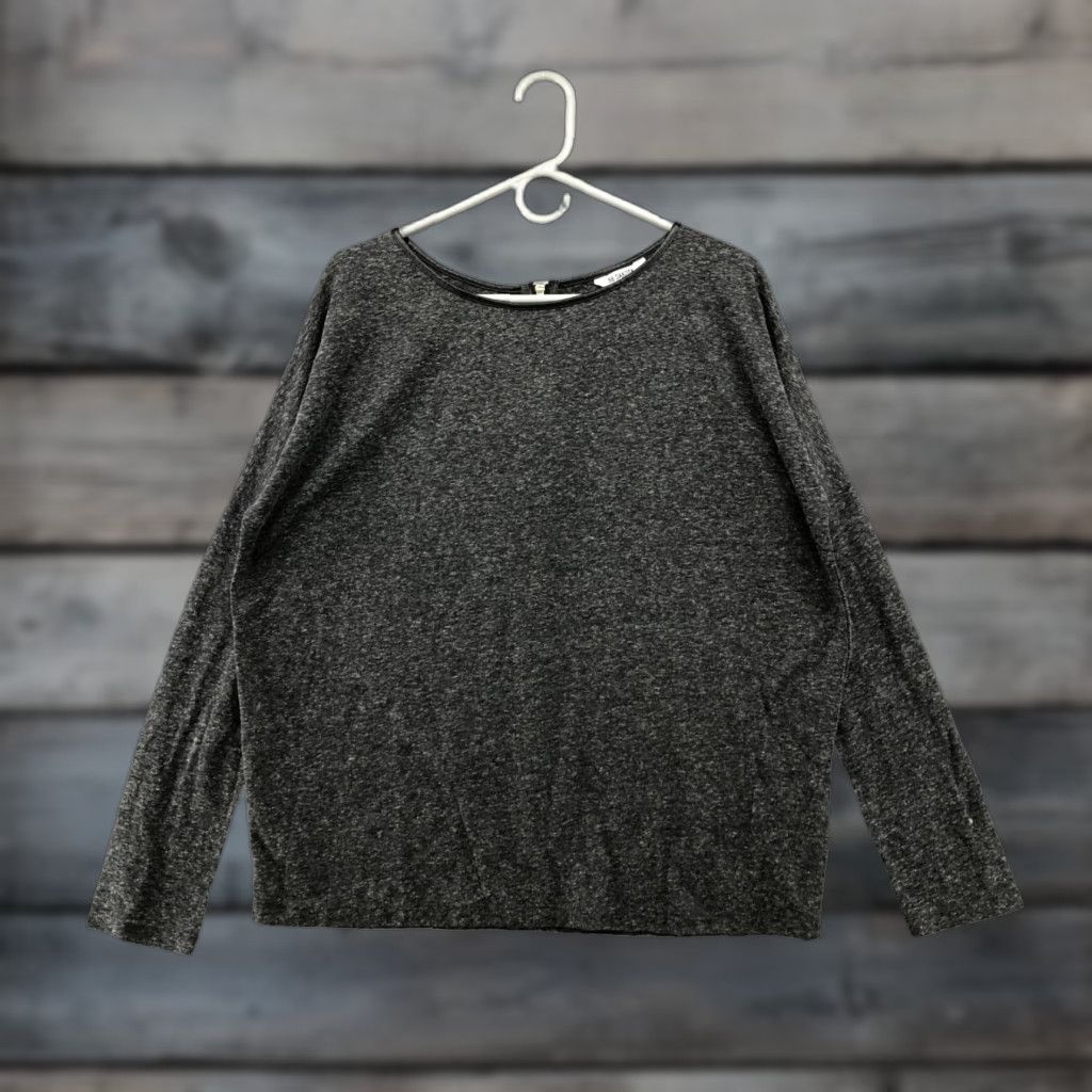BB Dakota BB Dakota Long Sleeve Charcoal Gray Top Womens Crewneck Basic M Shirt Size M / US 6-8 / IT 42-44 - 1 Thumbnail