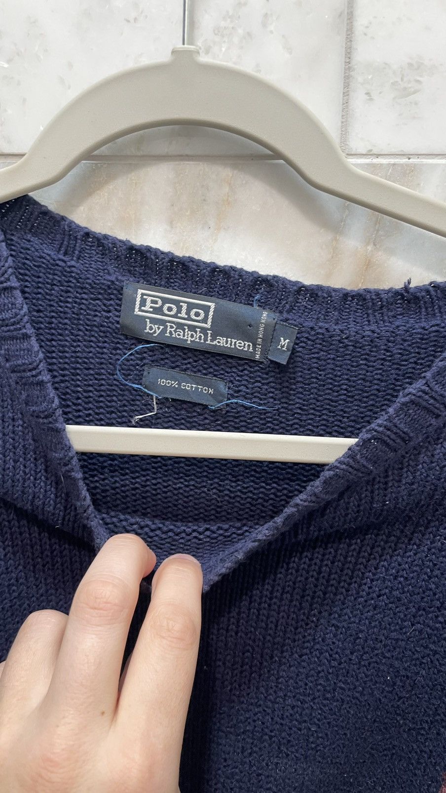 Polo Ralph Lauren Knitted Navy blue sweater by Polo Ralph Lauren Size US M / EU 48-50 / 2 - 3 Thumbnail