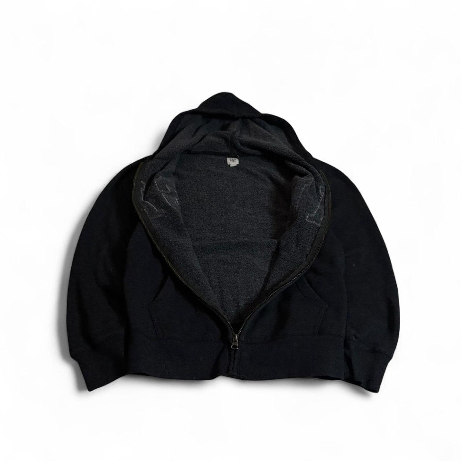 Gap 2000s dark grey gap full zip up hoodie small women’s Size S / US 4 / IT 40 - 3 Thumbnail