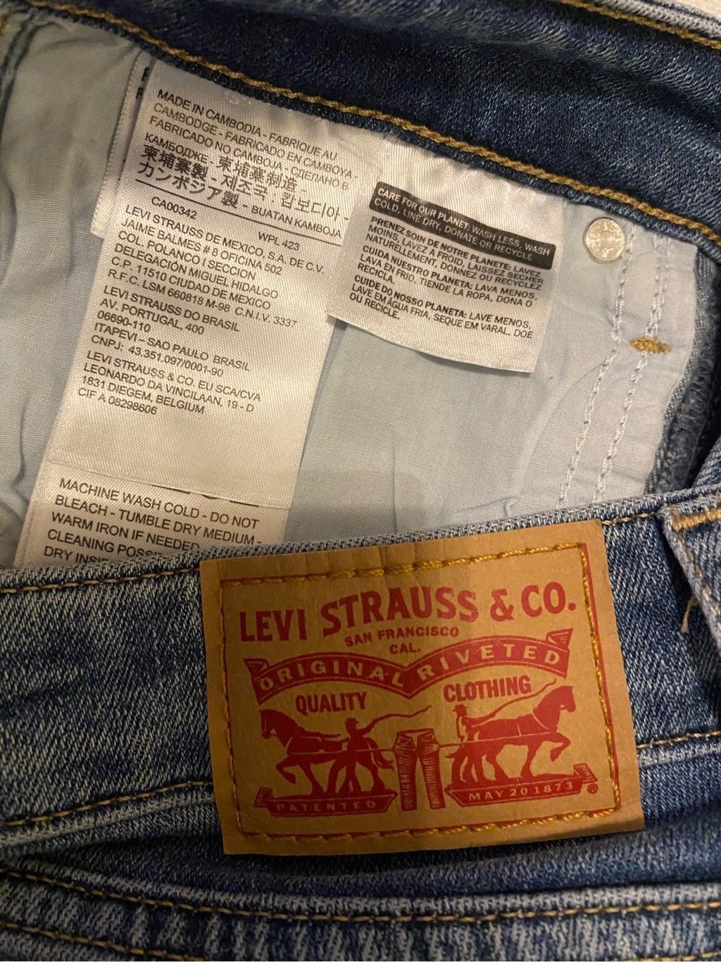 Levi's Levis 721 High Rise Skinny Jeans Fringe Cuff Western Boho Size 27" / US 4 / IT 40 - 6 Thumbnail