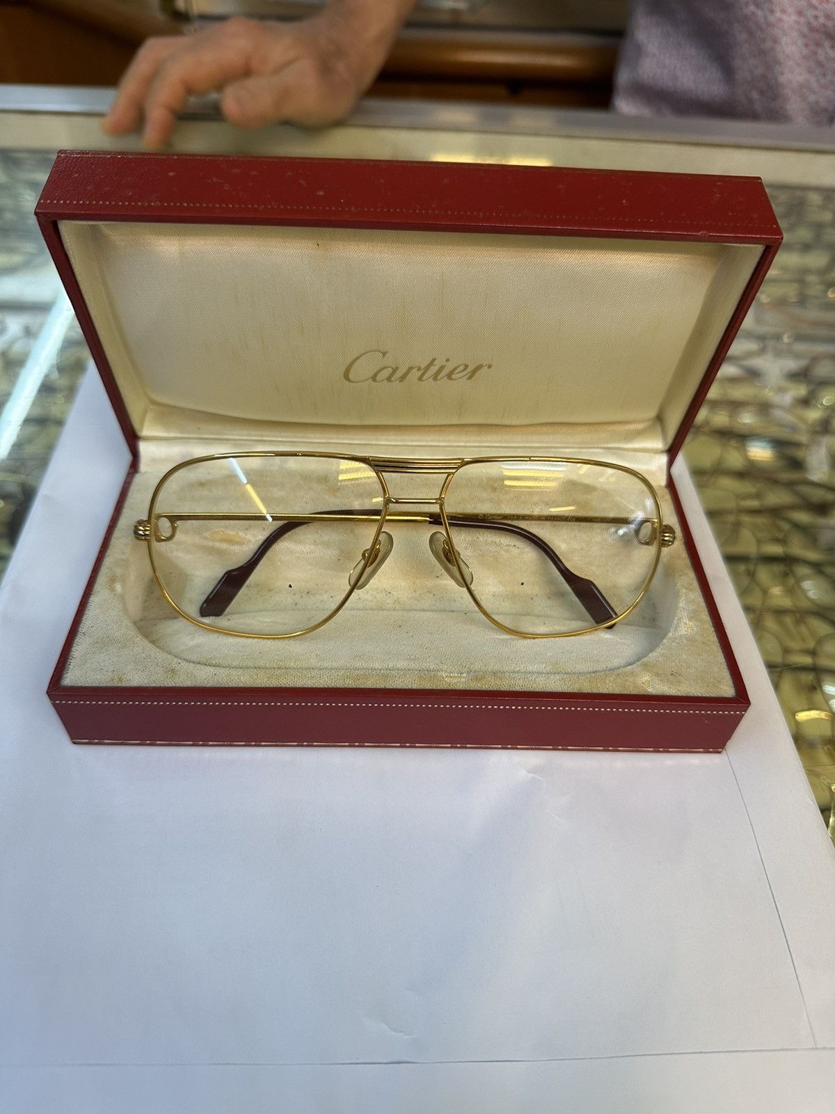 Cartier NOS 80’s Cartier GOLD Vintage Sunglasses 62 ⏹️ 14 Size ONE SIZE - 2 Thumbnail