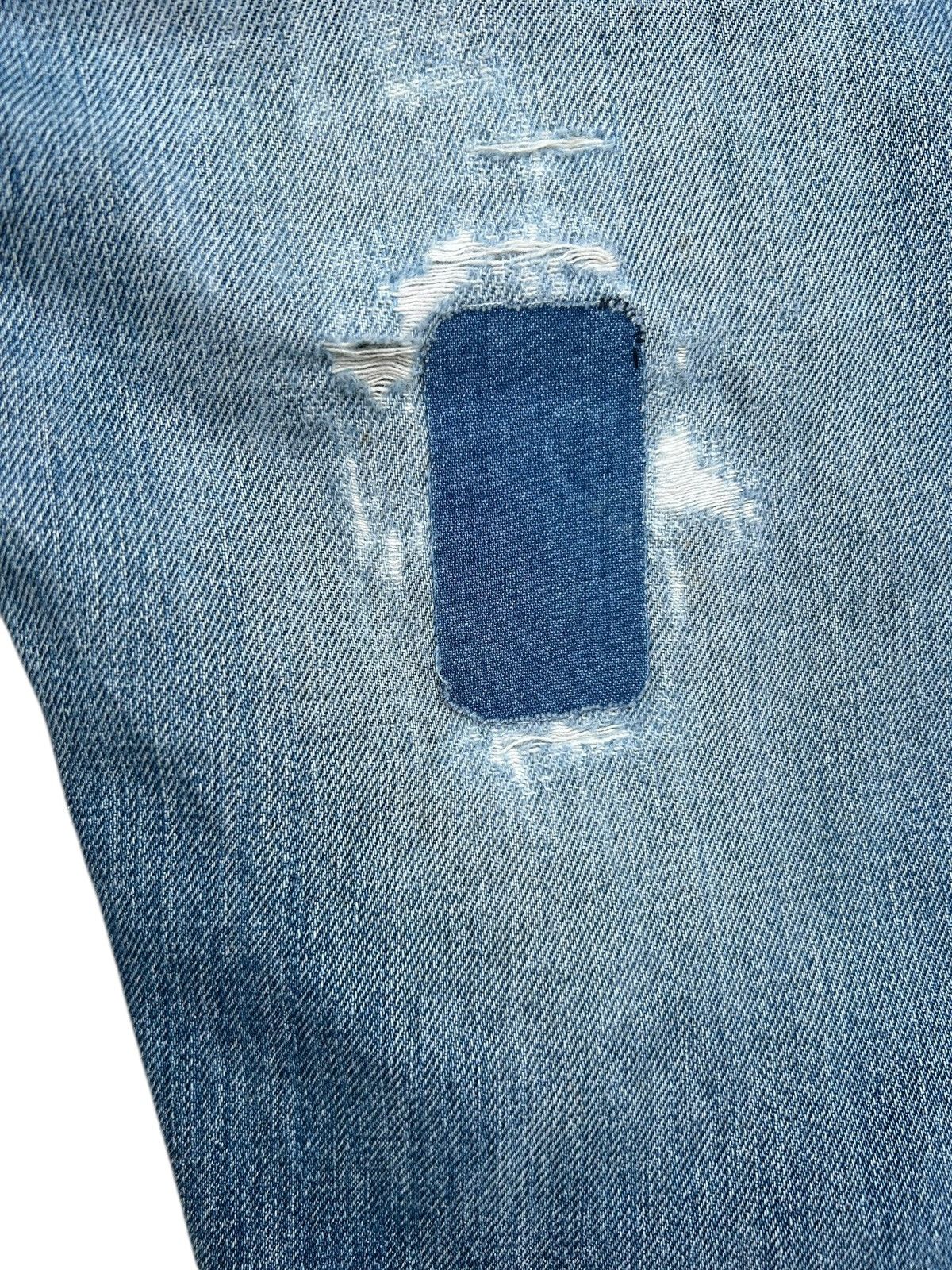Kapital Thrashed Vintage Levis big E Selvedge Repair Denim jeans Size US 30 / EU 46 - 17 Thumbnail
