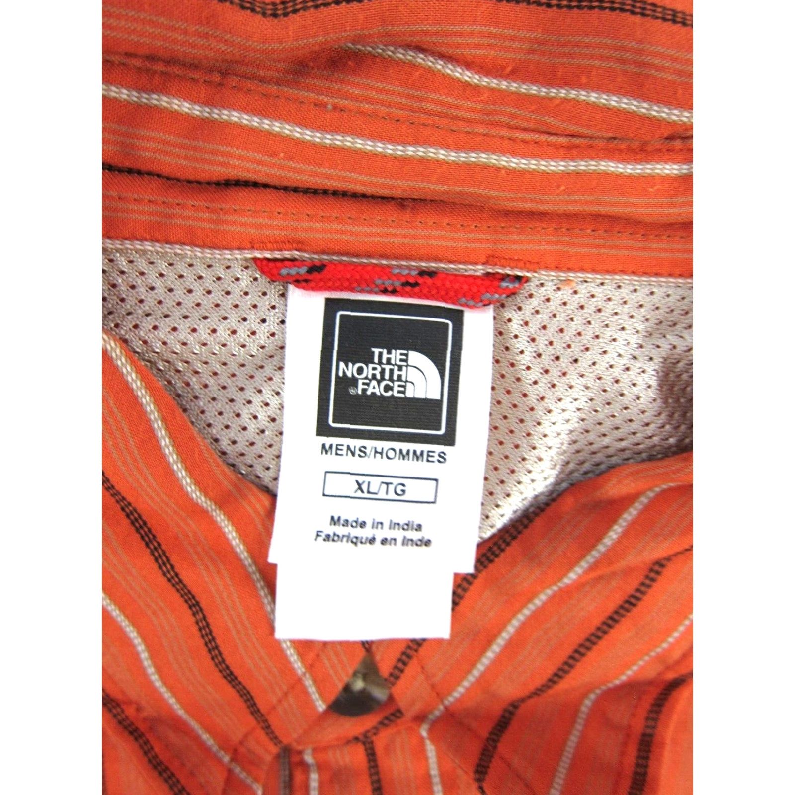 The North Face The North Face Shirt Men XL Button-Down Cotton Orange Black Stripe Long Sleeve Button Up Size US XL / EU 56 / 4 - 3 Thumbnail