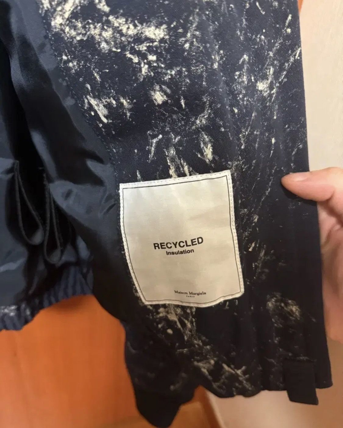 Maison Margiela Maison Margiela Painted Navy Bomber Jacket Size US S / EU 44-46 / 1 - 4 Thumbnail