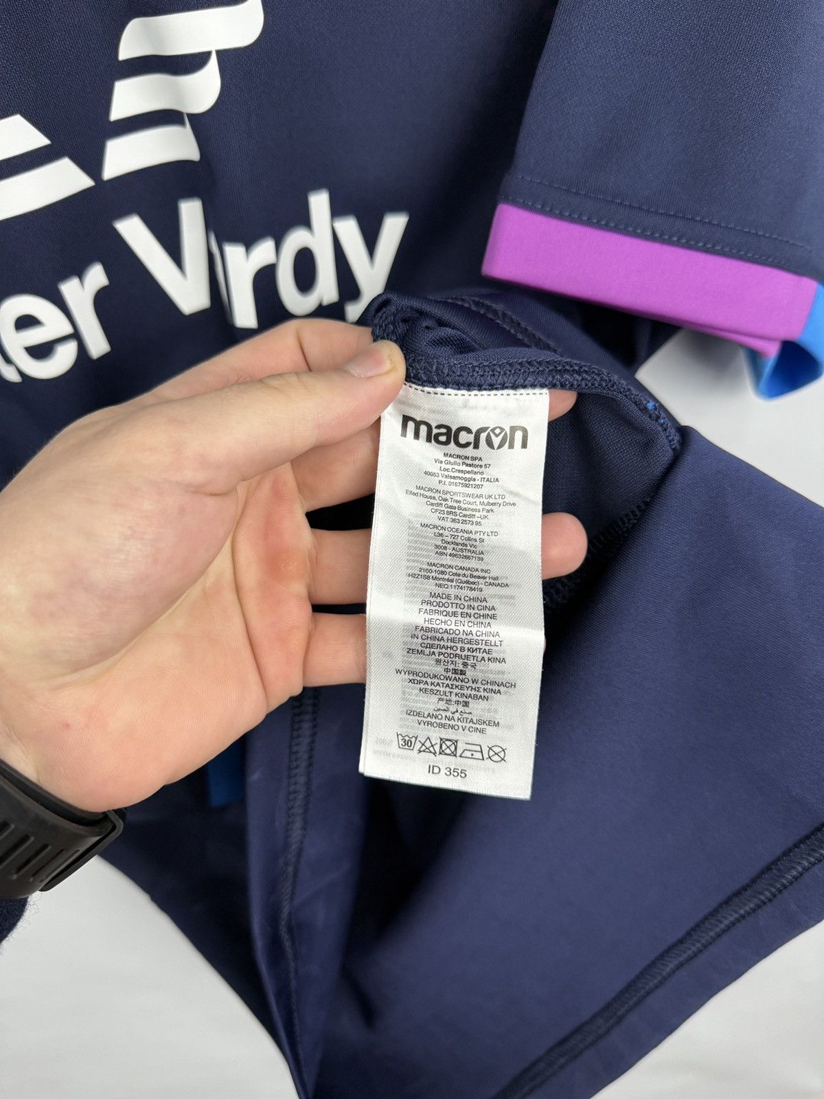Macron 🏴󠁧󠁢󠁳󠁣󠁴󠁿2020 Macron Scotland National Rugby Team Peter Vardy Jersey Size US L / EU 52-54 / 3 - 8 Thumbnail