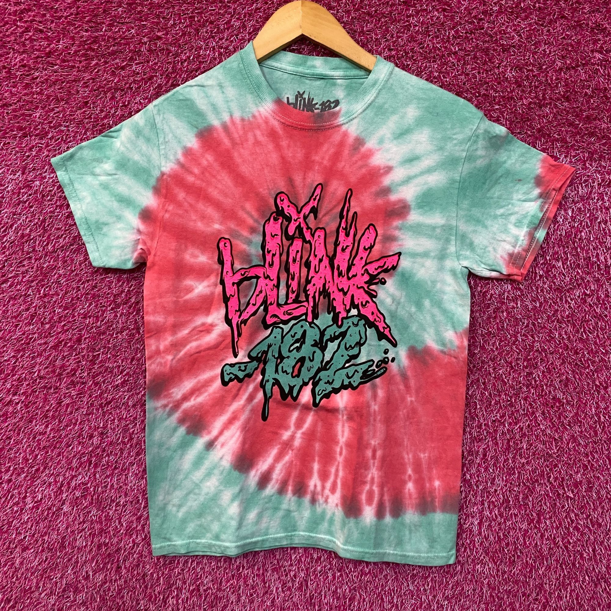 Band Tees Blink-182 Toxic Sludge Spell-Out Pop Punk Band Tie Dye S Size US S / EU 44-46 / 1 - 1 Thumbnail