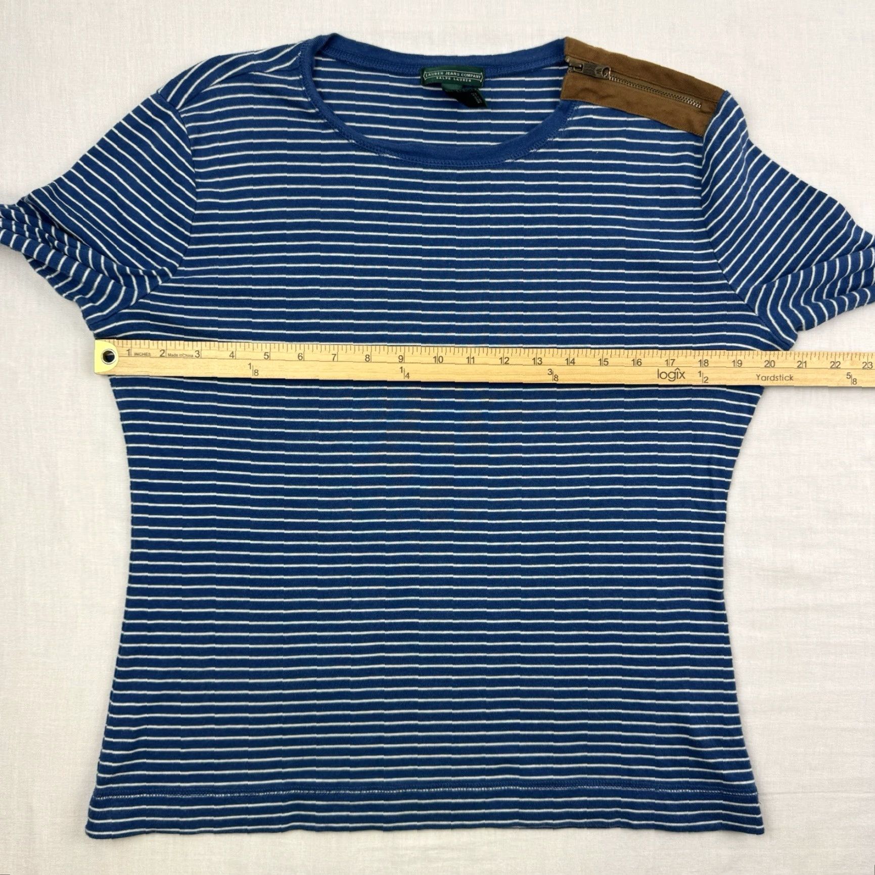 Ralph Lauren VINTAGE Lauren Ralph Lauren Jeans Company Long Sleeve Shirt Women XL Blue Striped Casual 2000s Size XL / US 12-14 / IT 48-50 - 7 Thumbnail
