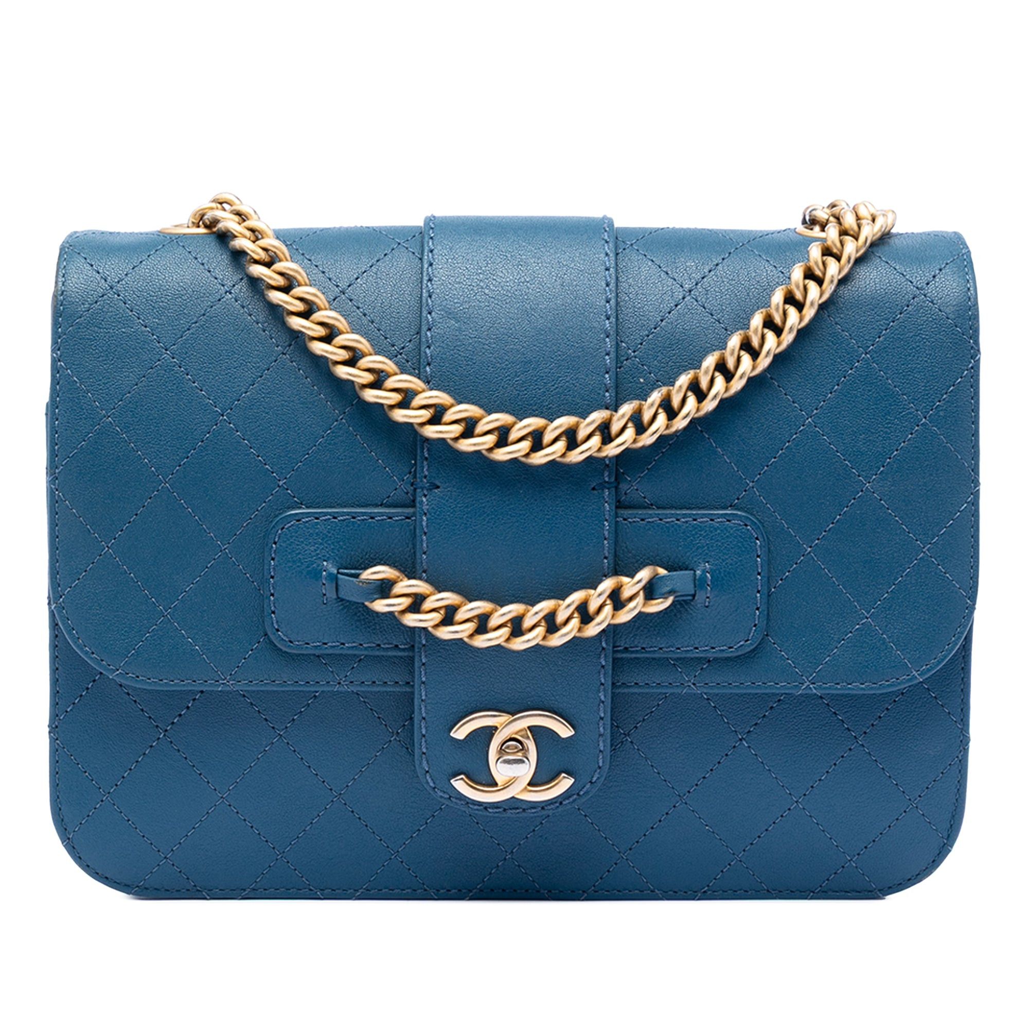Chanel Large Quilted Sheepskin Front Chain Flap Size ONE SIZE - 1 Thumbnail