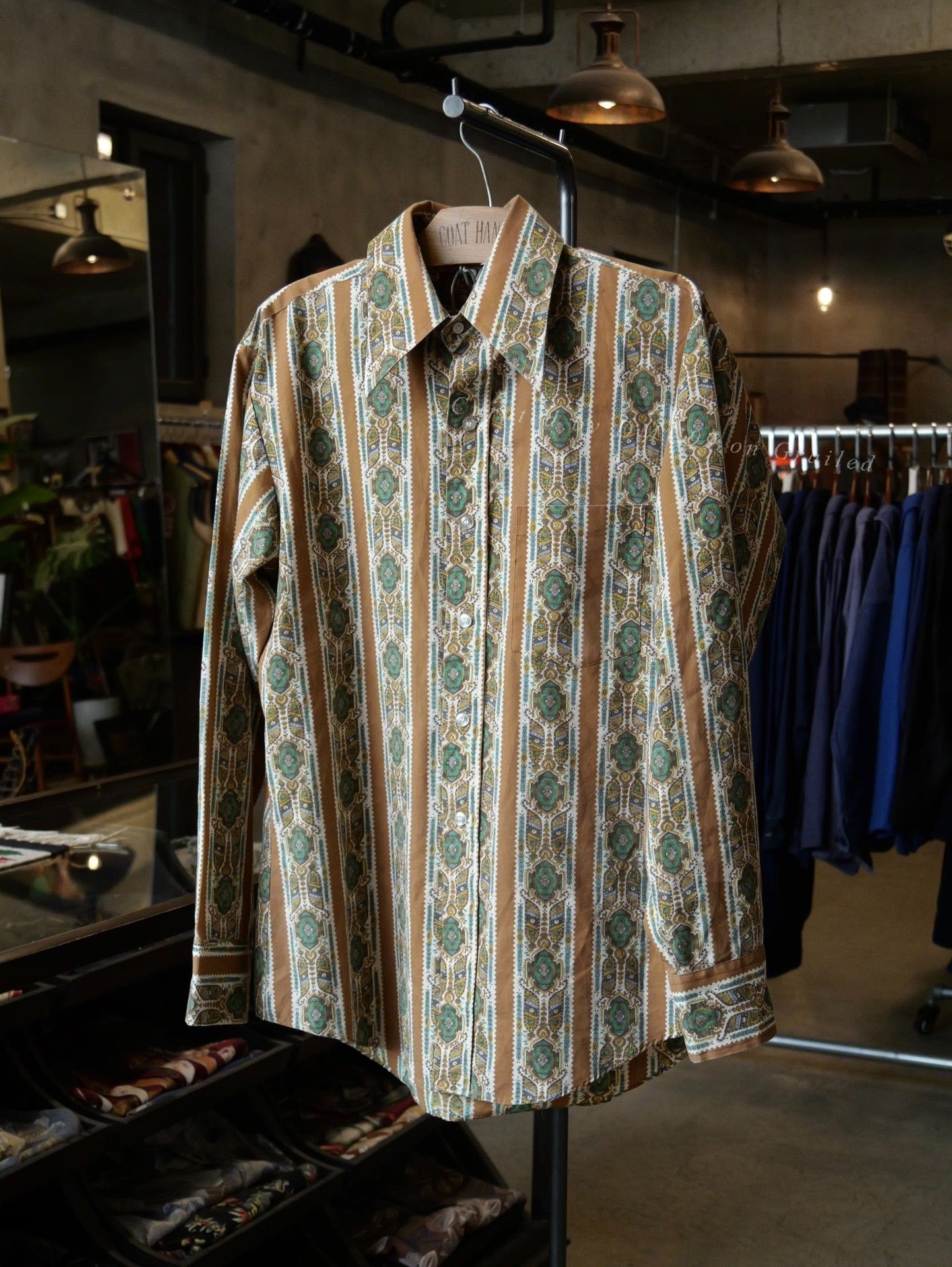 Vintage 70s Sears Paisley Pointed Collar Shirt Size US M / EU 48-50 / 2 - 1 Thumbnail