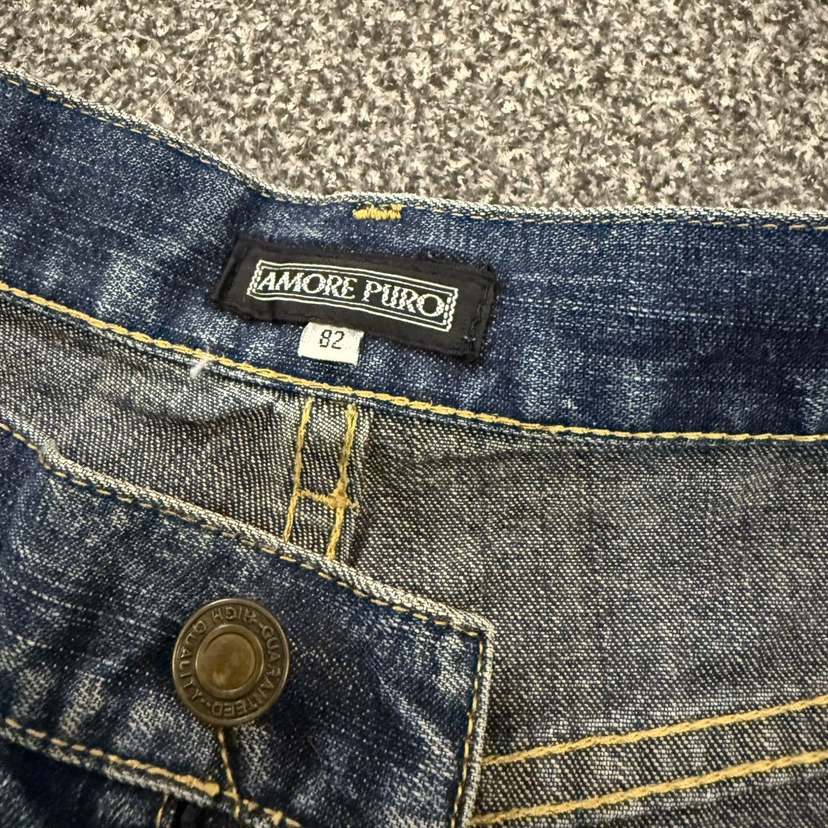 Japanese Brand 🔥🇯🇵 Vintage Bootcut Amore Puro Distressed Denim W30 L33 Size US 30 / EU 46 - 12 Thumbnail