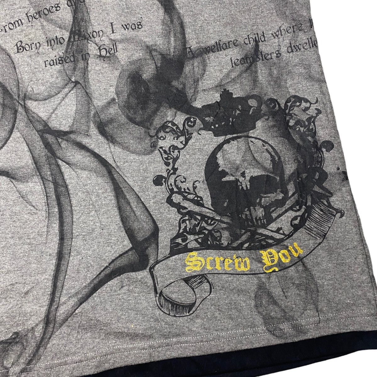 Hysteric Glamour Clash Ahead Skull Tribal Poem Double Layer Shirt Size US M / EU 48-50 / 2 - 8 Thumbnail