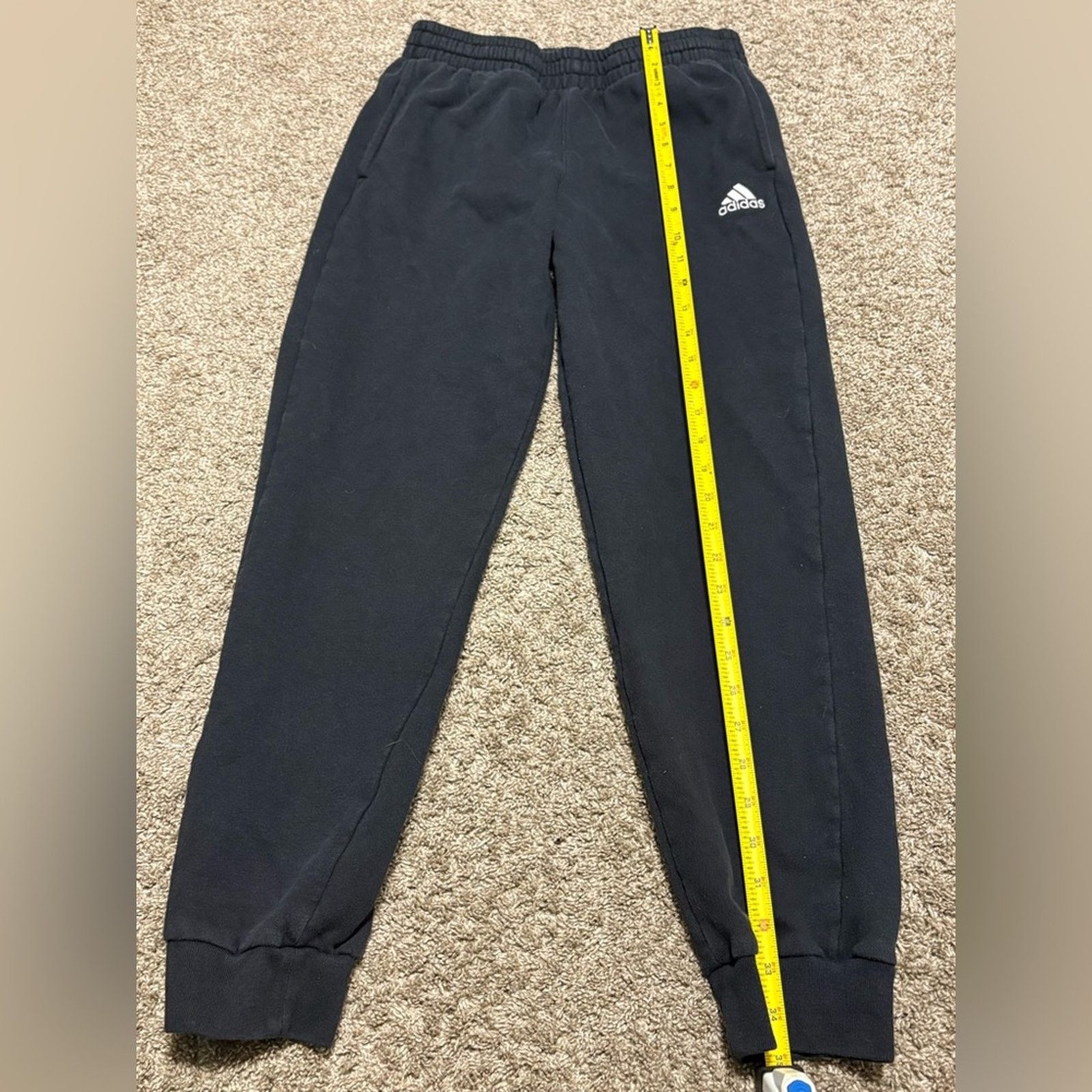 Adidas (Adidas) Black Comfy Sweatpants: Size Large Size 28" / US 6 / IT 42 - 5 Thumbnail