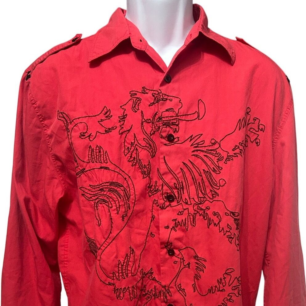 Other Estilo Latino Red Embroidered Graphic Shirt Size Large Size US L / EU 52-54 / 3 - 1 Thumbnail