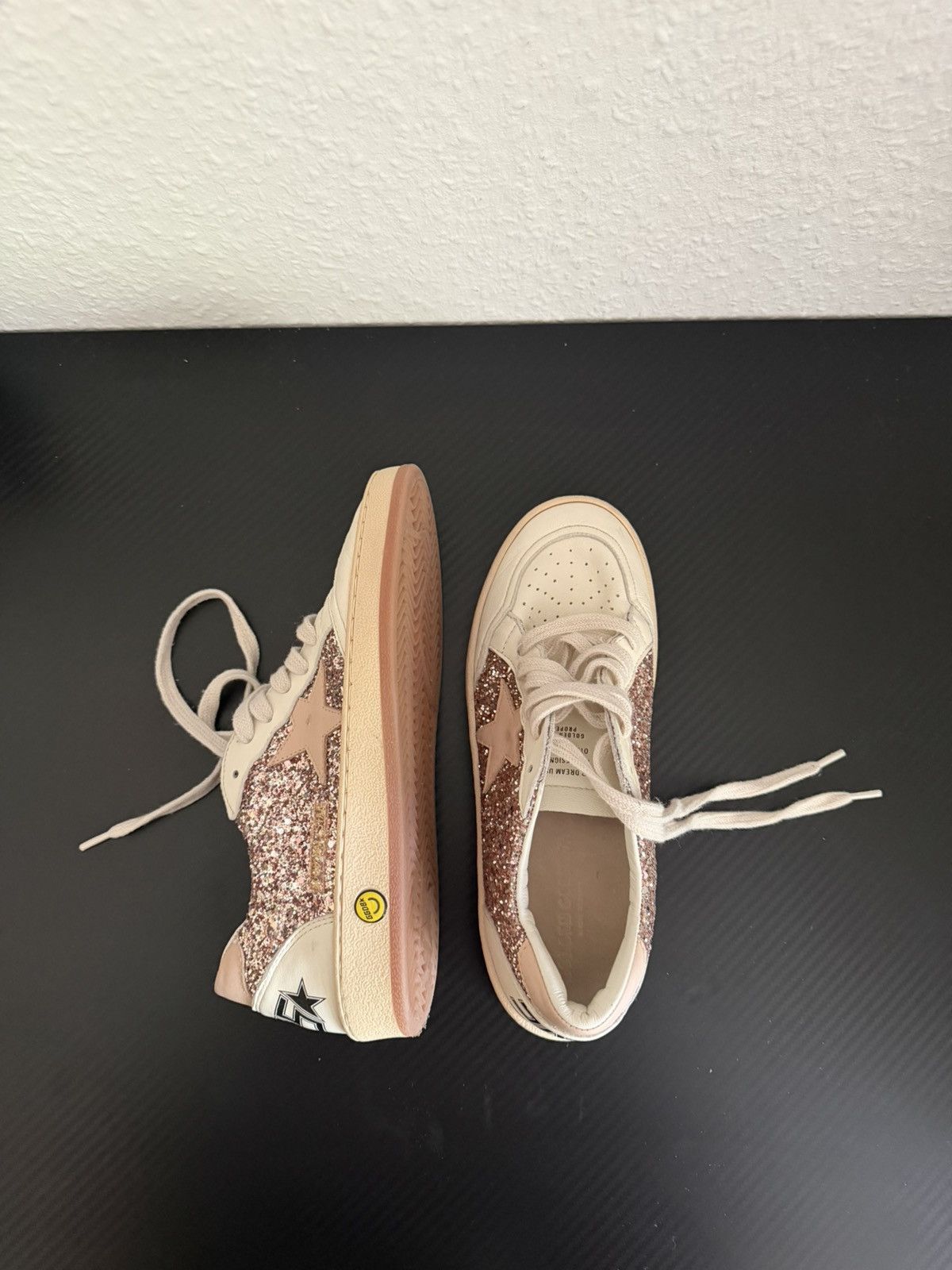 Golden Goose Golden Goose Ball Star Glitter Pink Low Top Sneakers Size US 5 / IT 35 - 3 Thumbnail