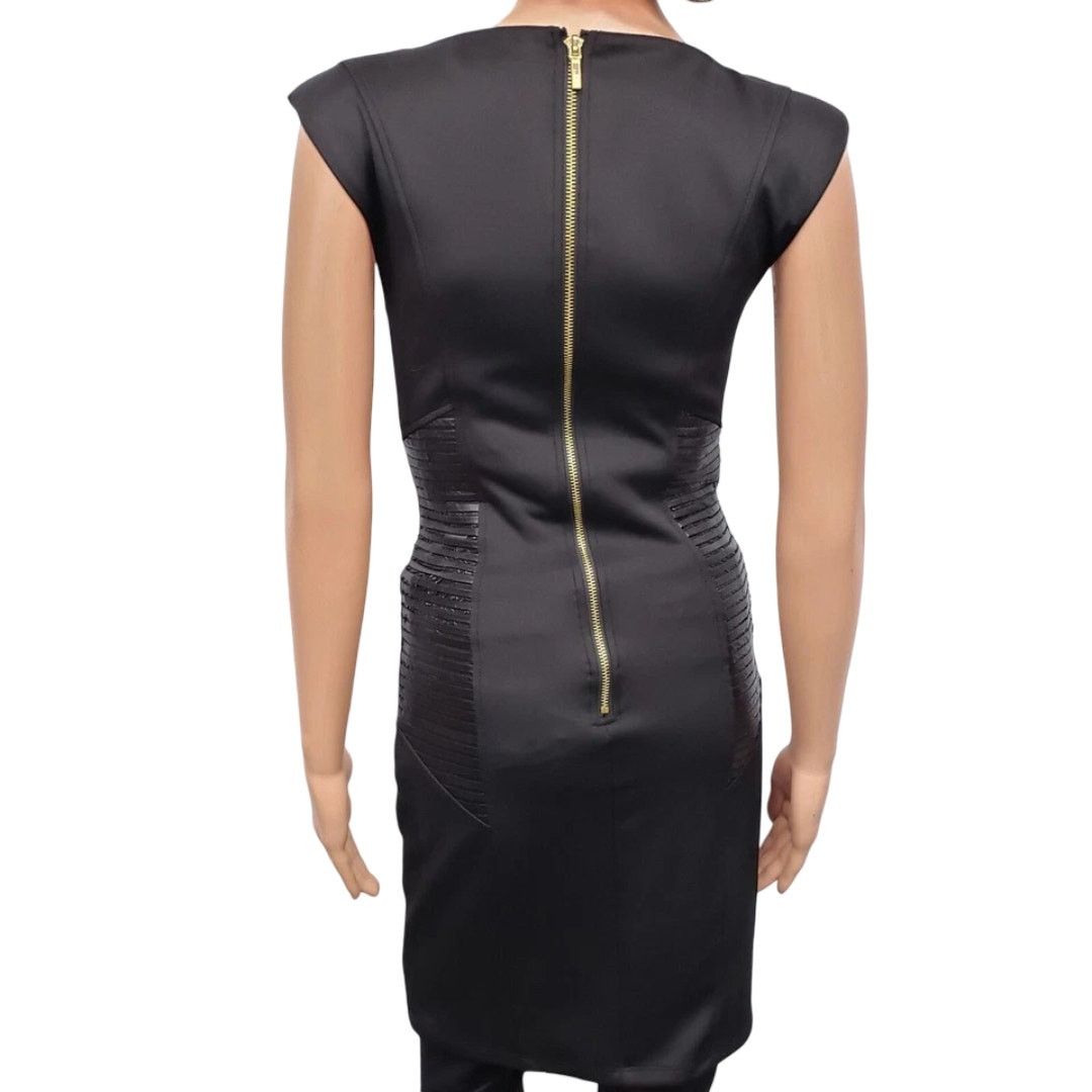 Bebe BEBE Bodycon Dress Leather Side Panels Lined Sleeveless Mini Size M / US 6-8 / IT 42-44 - 9 Thumbnail