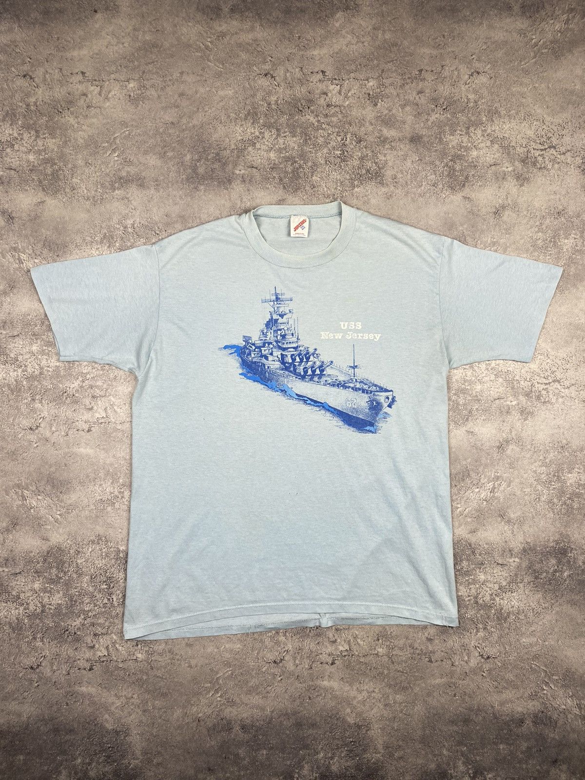 Vintage Vintage Uss New Jersey Made In USA Size US XXL / EU 58 / 5 - 2 Thumbnail