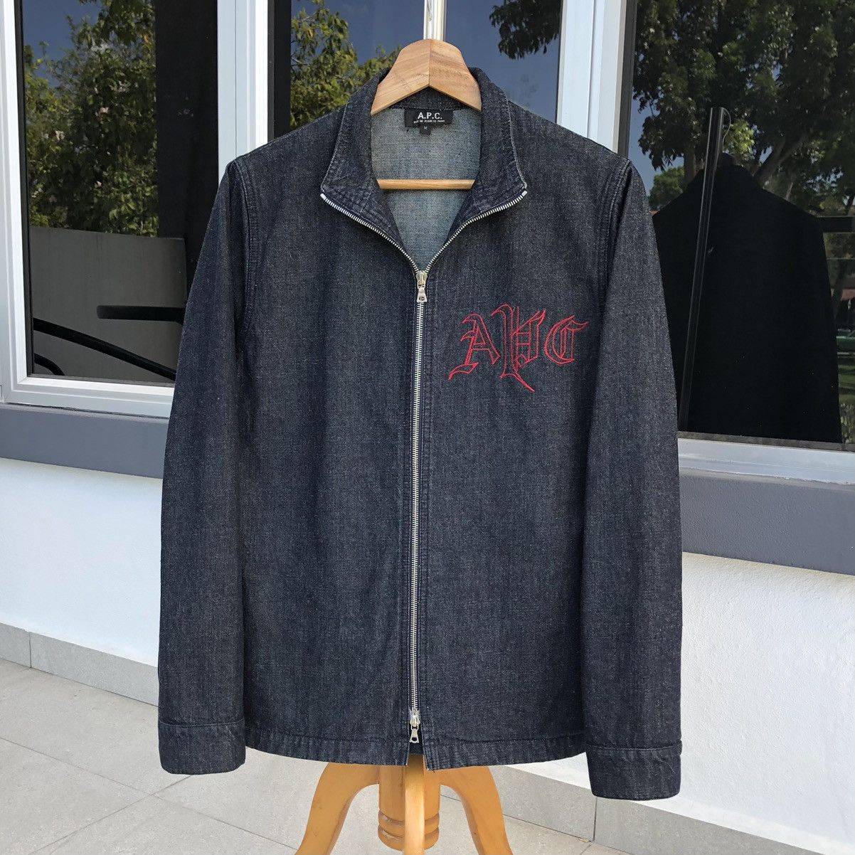 A.P.C. Vintage A.P.C Embroidery Logo Denim Zipper Jacket Size US M / EU 48-50 / 2 - 15 Thumbnail