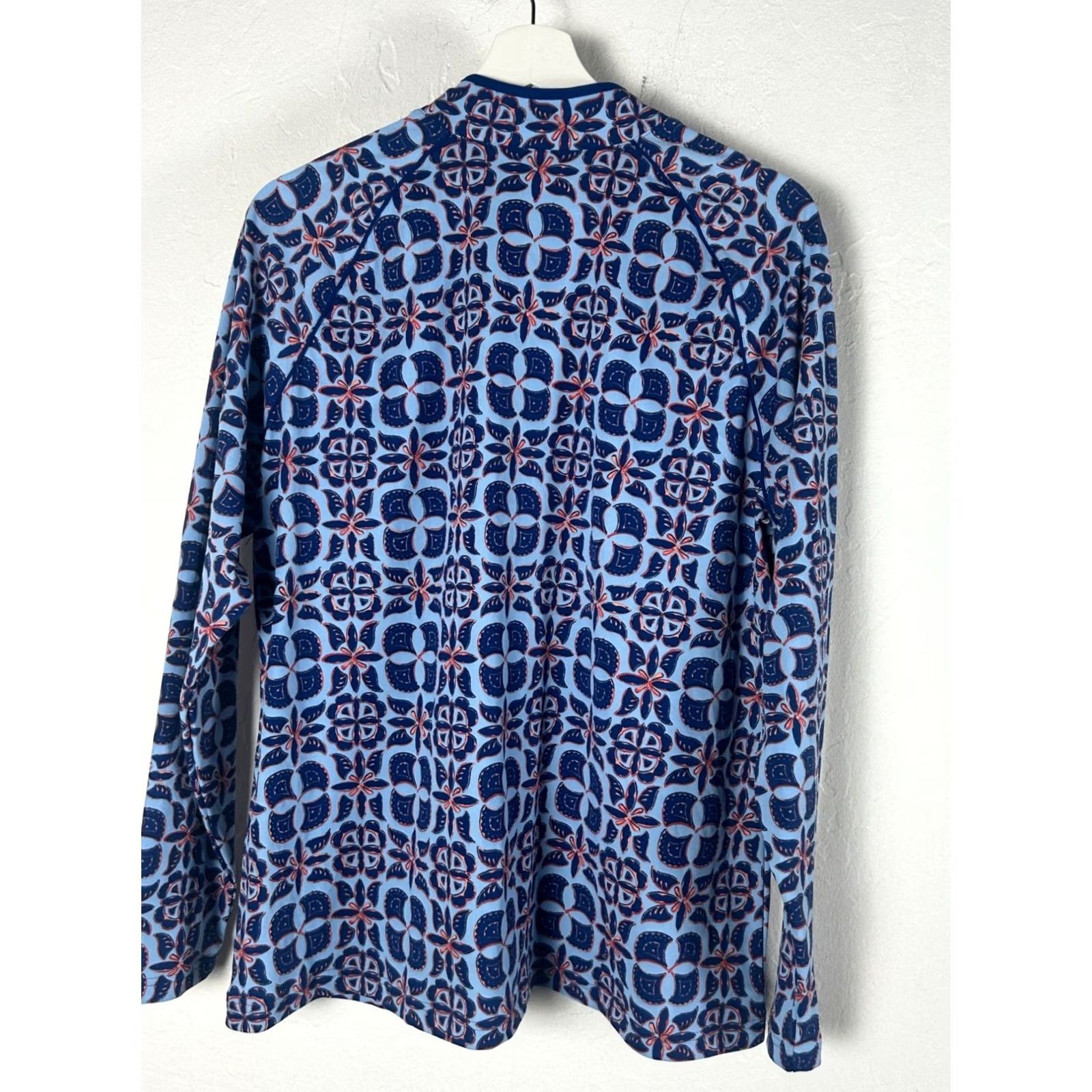 Vintage Coolibar Womens Long Sleeve Water Jacket XL Blue Floral UPF 50+ UV Lightweight Hoodie Jacket Size XL / US 12-14 / IT 48-50 - 3 Thumbnail